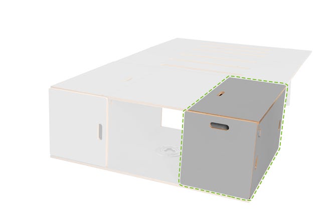 Los kit para convertir tu furgoneta en camper arrasan. Y ya los vende Leroy Merlin 6 Motor16 Kit camper furgoneta baul dcha talla M Pirineos 420x375x800mm(altoxanchoxfondo) - 3
