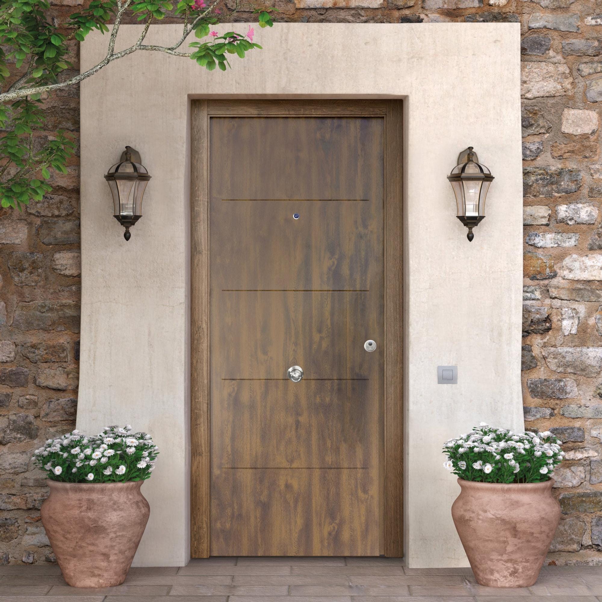 Puertas de entrada de madera - puertas metalica exterior Domadeco