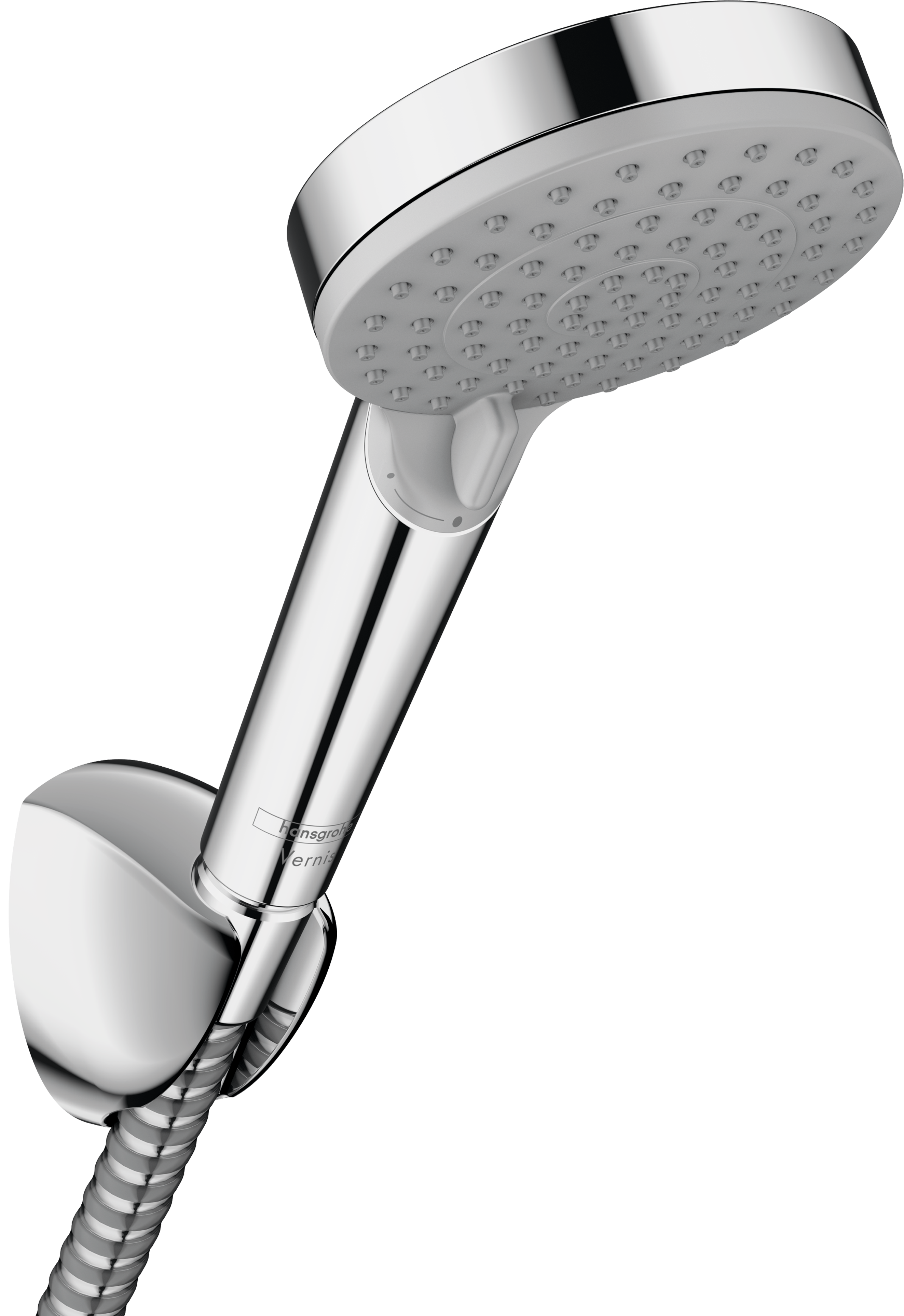 Alcachofa de ducha + flexo + soporte hansgrohe cromado con 2 funciones de la marca Hansgrohe