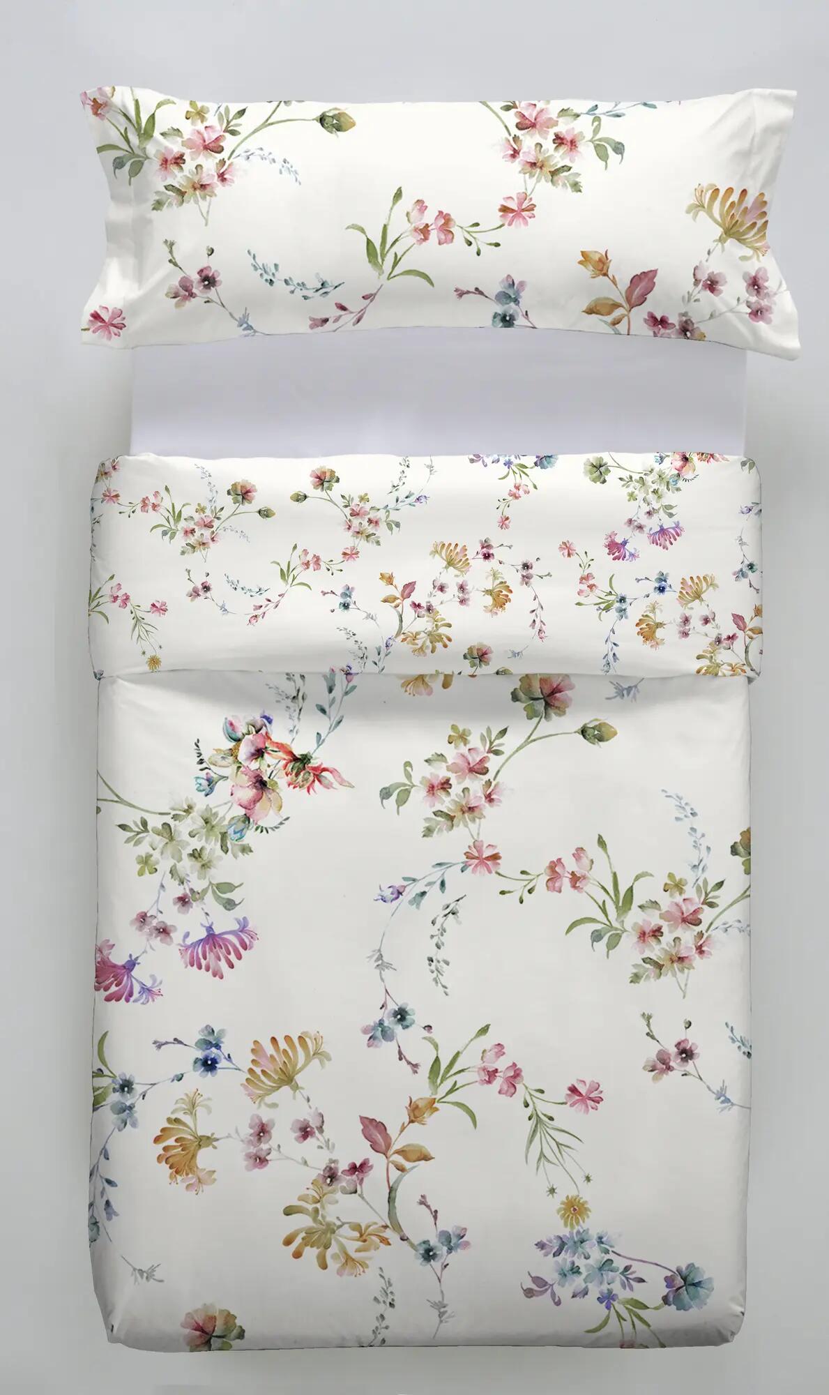 Funda nórdica Zigor floral percal 200 hilos multicolor cama de cm
