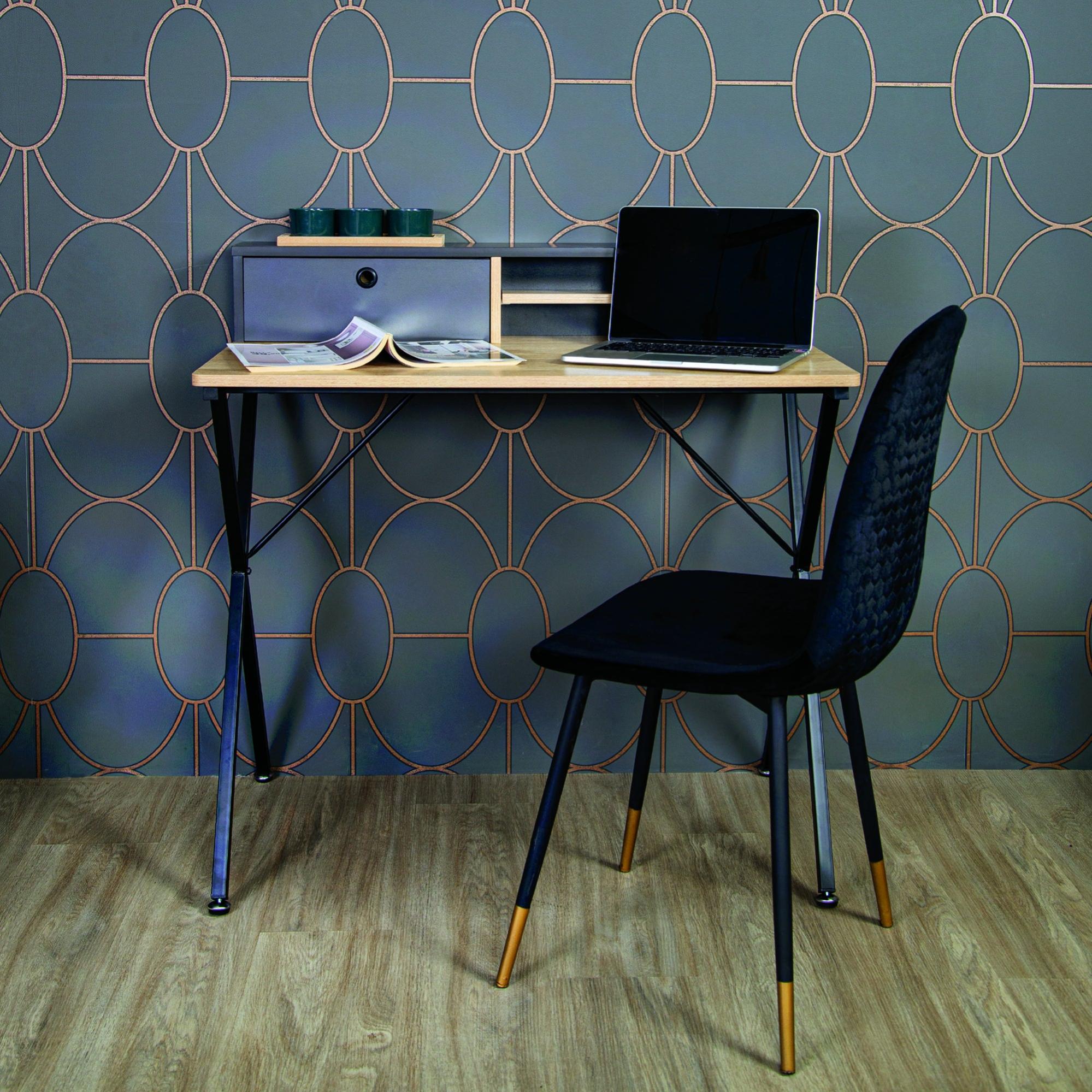 Mesa de escritorio cambridge de mdf color negro 91 5x50x90cm de la marca Sin marca