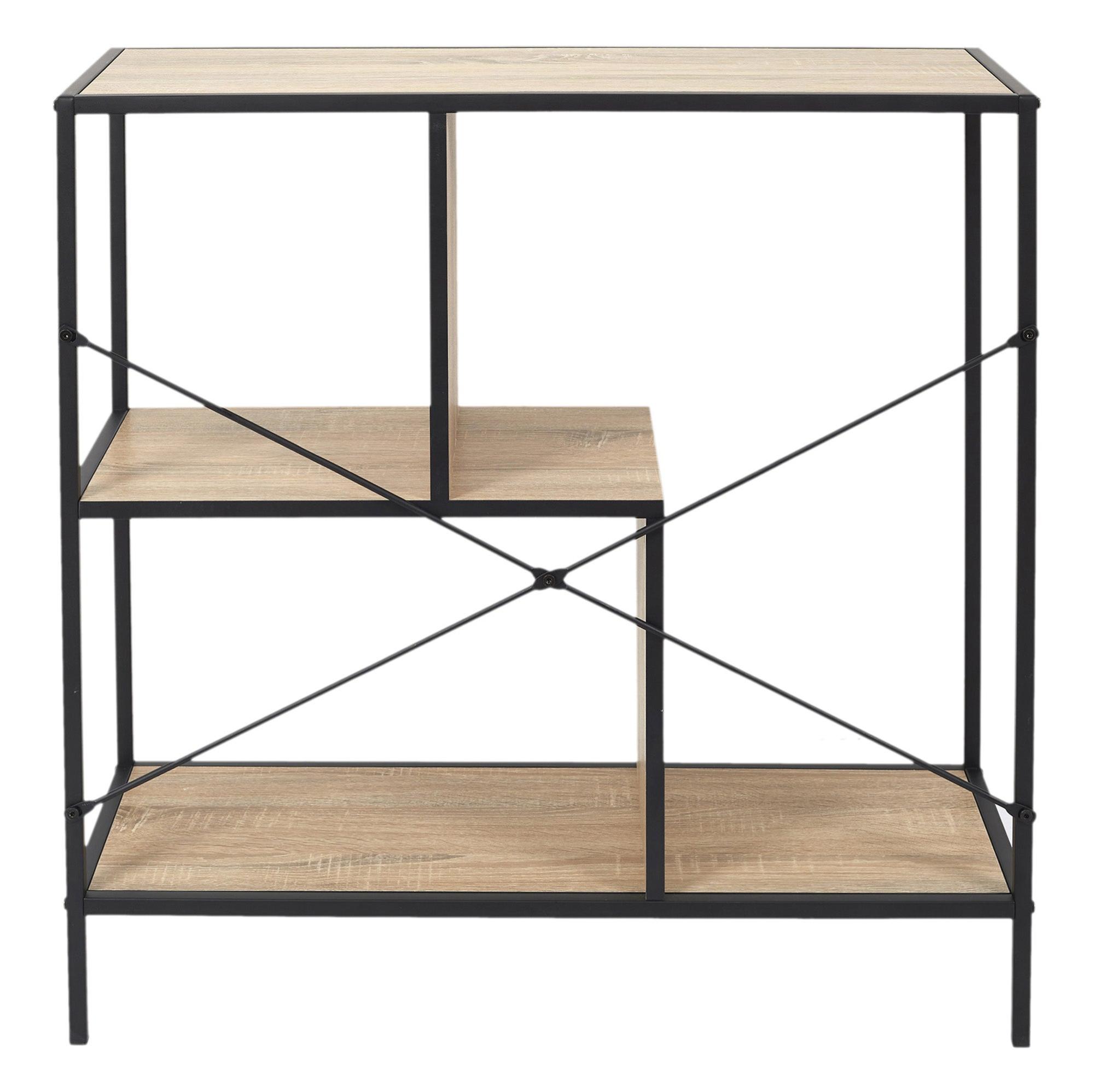Estantería metálica en kit madera negro de 79.5x30x80cm de la marca Sin marca