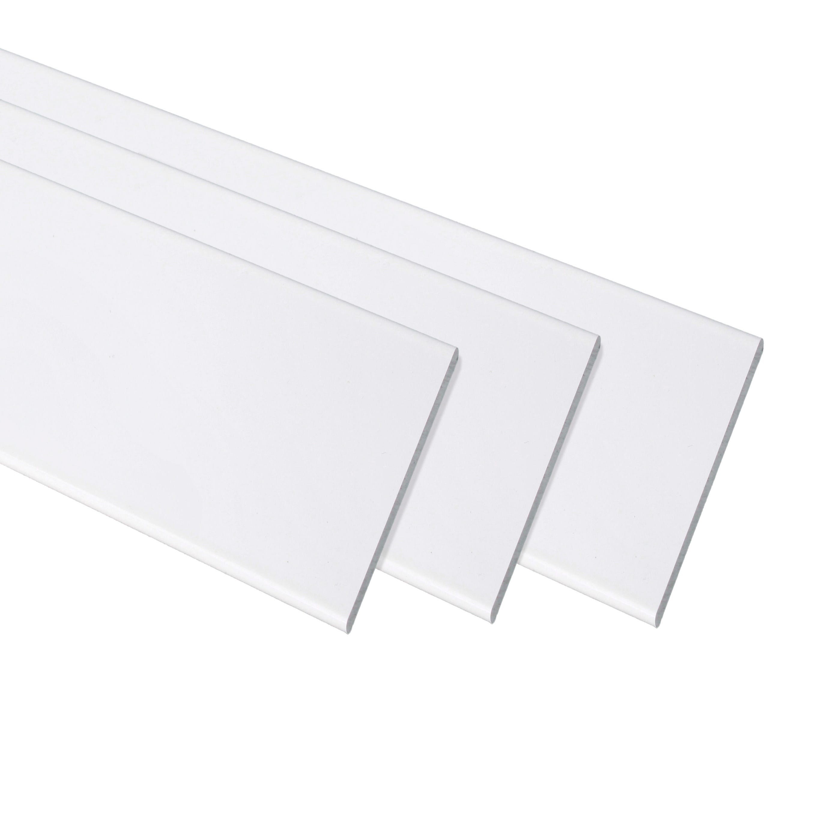 Perfil Pletina Liso Aluminio lacado blanco