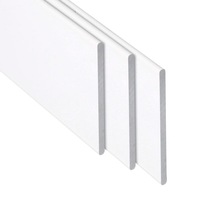 Kit de tira de pletina de aluminio 2.5 lacada en blanco de 60x3