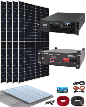 Kit solar premontado de 10.000 Watios/dia con baterías Opzs