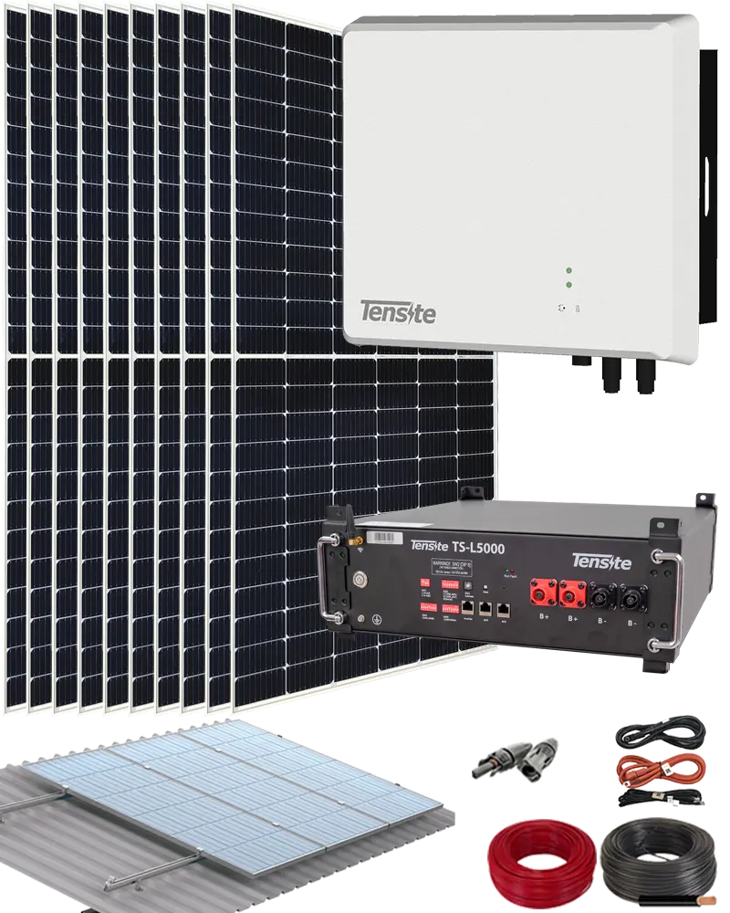Kit autoconsumo solar 5000w 25kwh/día con acumulación 5kwh