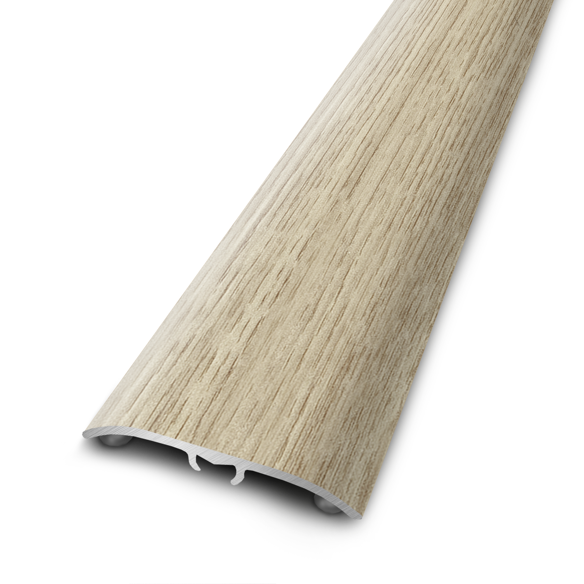 Perfil de acabado 4 en 1 de aluminio color madera beige 830x37 mm artens bg210