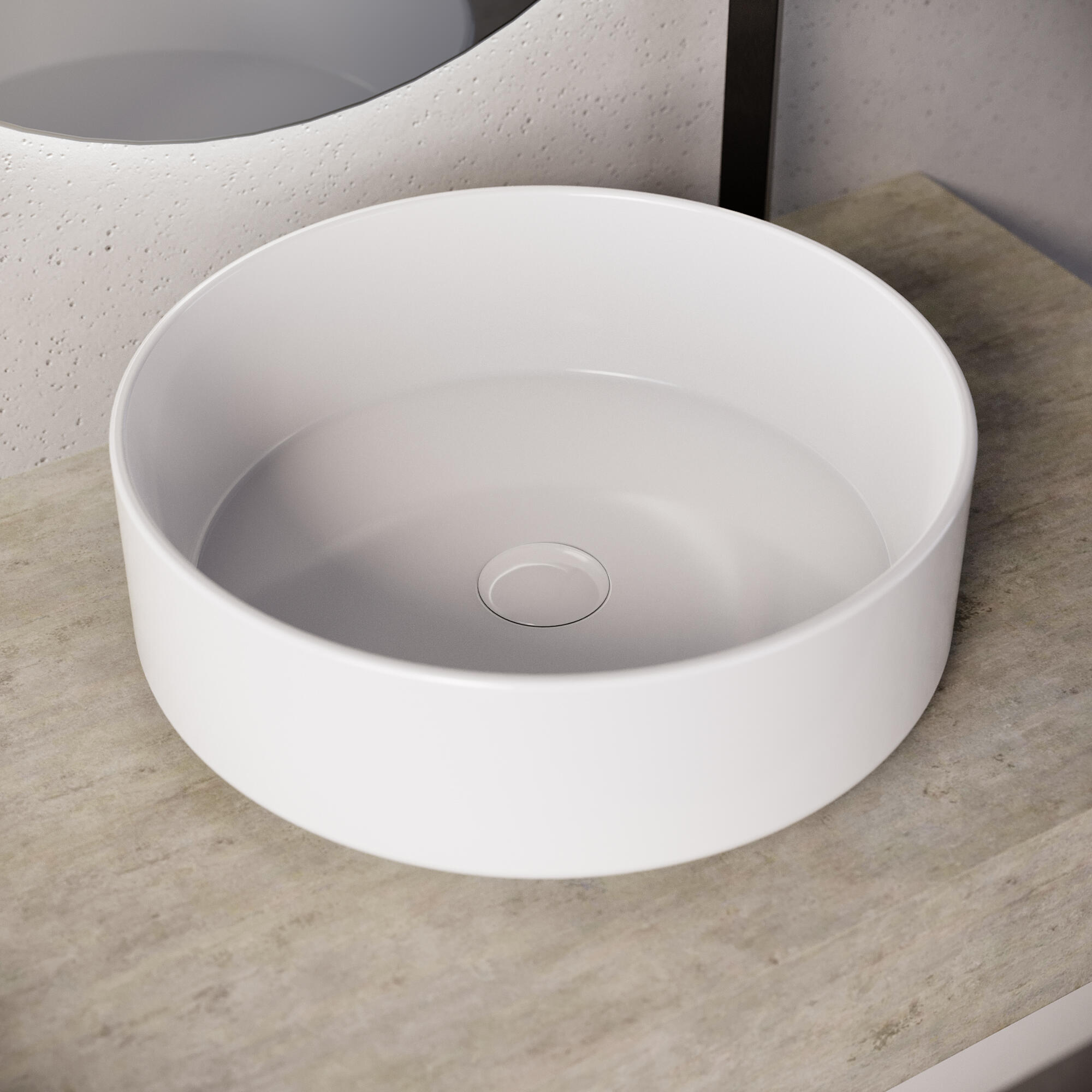 Lavabo Incl. Desagüe Con Rebosadero 43 Cm Cerámica Blanca Ml-design con  Ofertas en Carrefour