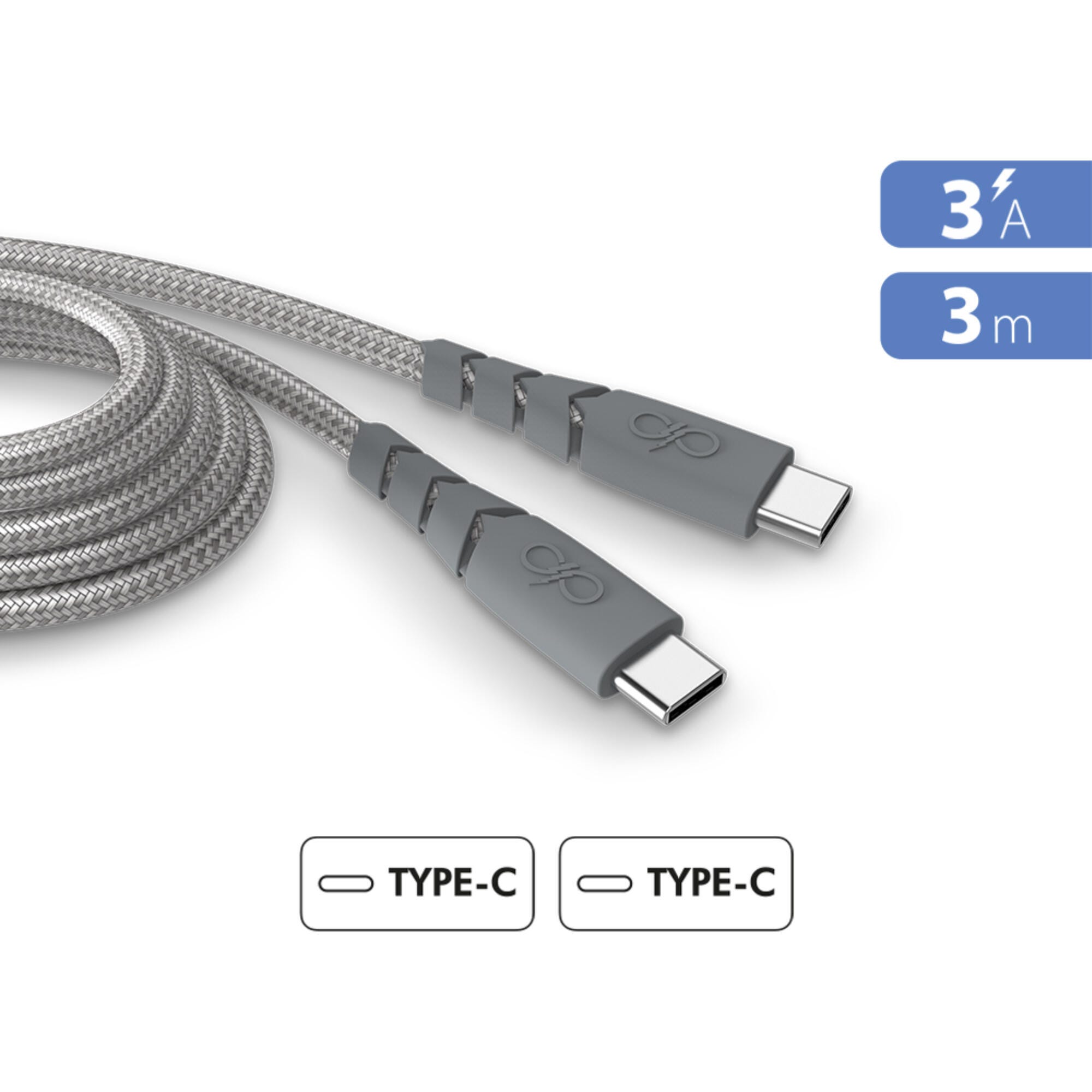 Cable USB Tipo C 2.0 a USB Tipo C - 3M