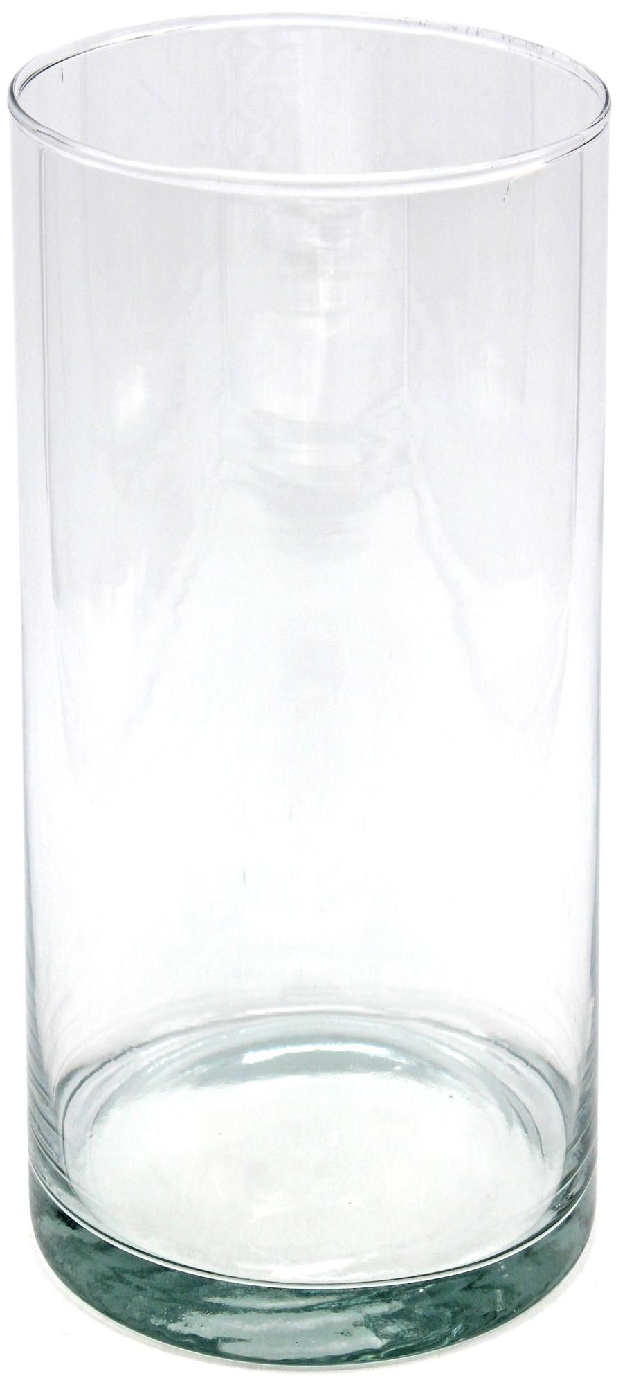 Jarrón cilindro de vidrio incoloro / transparente 20x40 cm