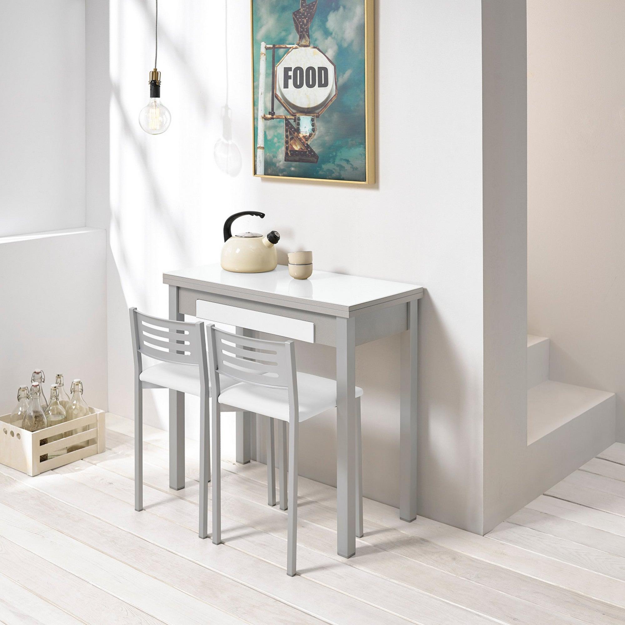 Conjunto mesa alba 90x45 cm libro con 2 asientos