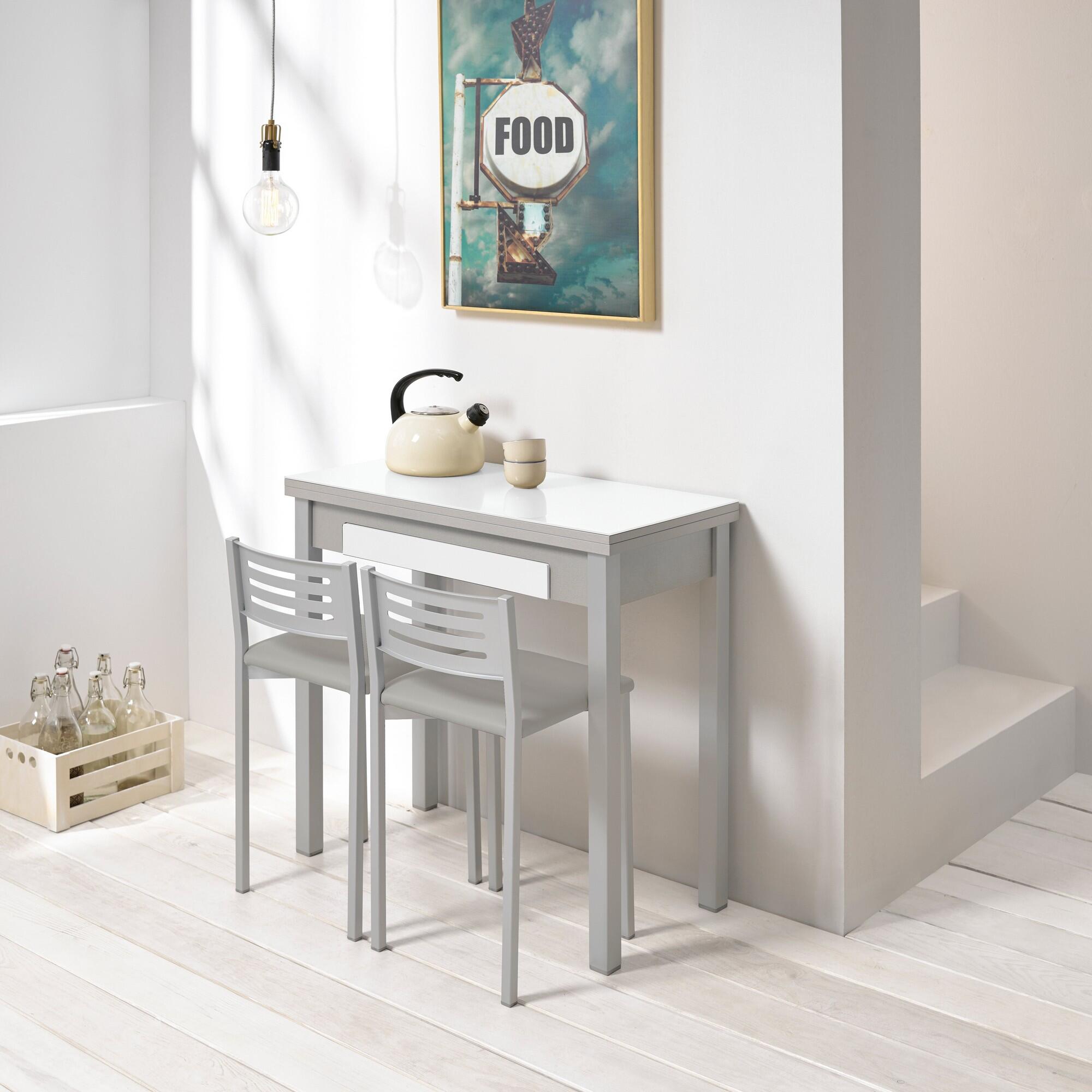Conjunto mesa alba 90x45 cm libro con 2 asientos