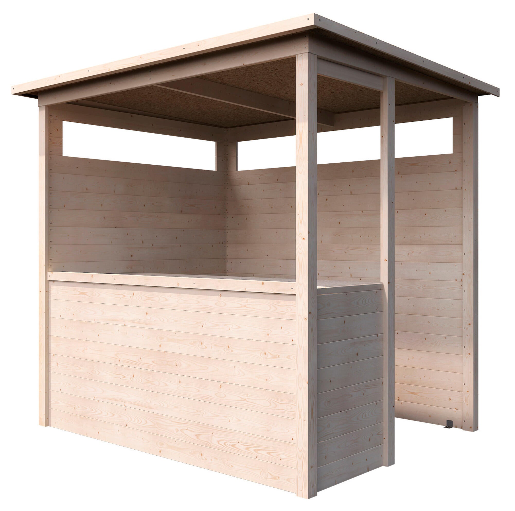 Caseta de madera safrán de 229.6 x 206.5 x 181.8 cm y 4.17 m²