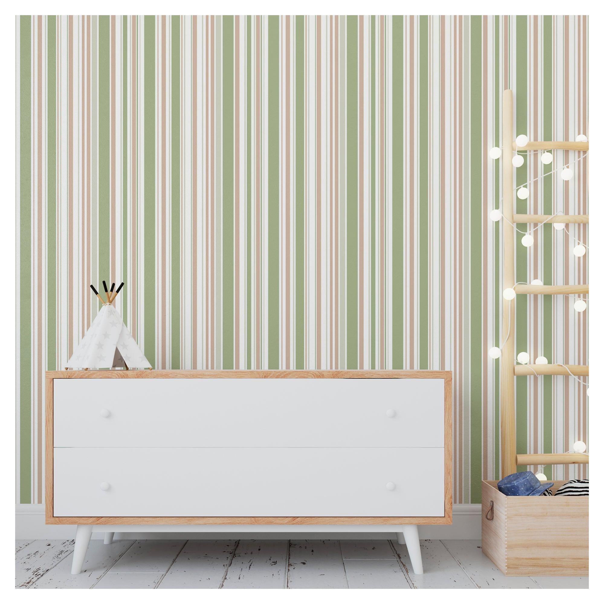 Papel pintado papel rayas 6577 amarillo de la marca VINELUS