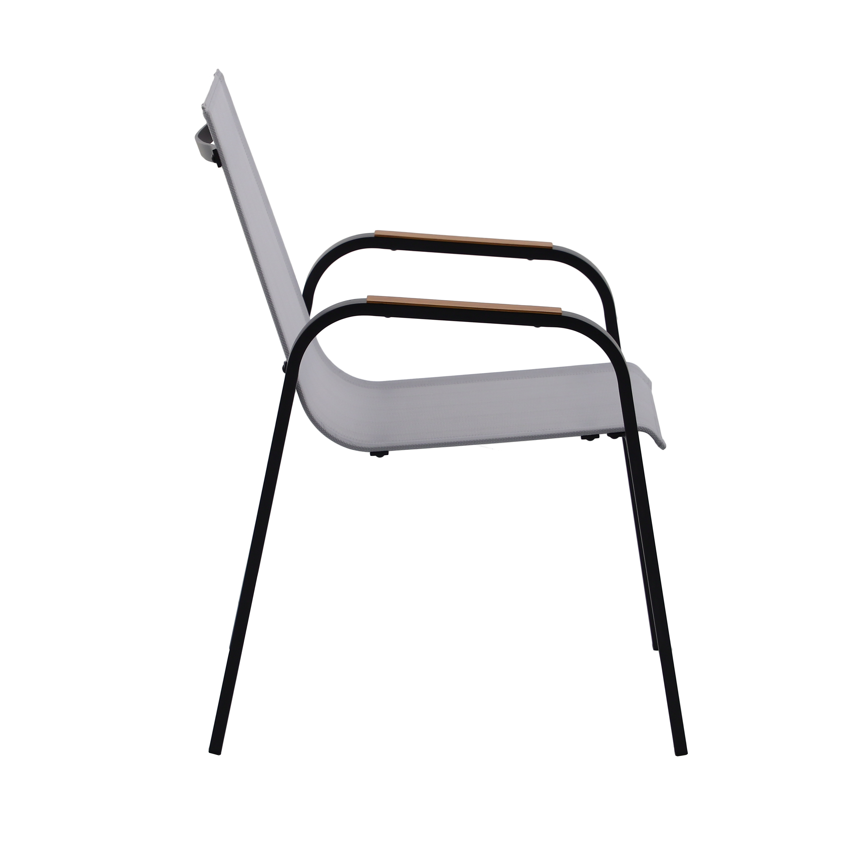 Silla de jardín naterial calypso ii c/brazos de aluminio y textileno gris de la marca NATERIAL