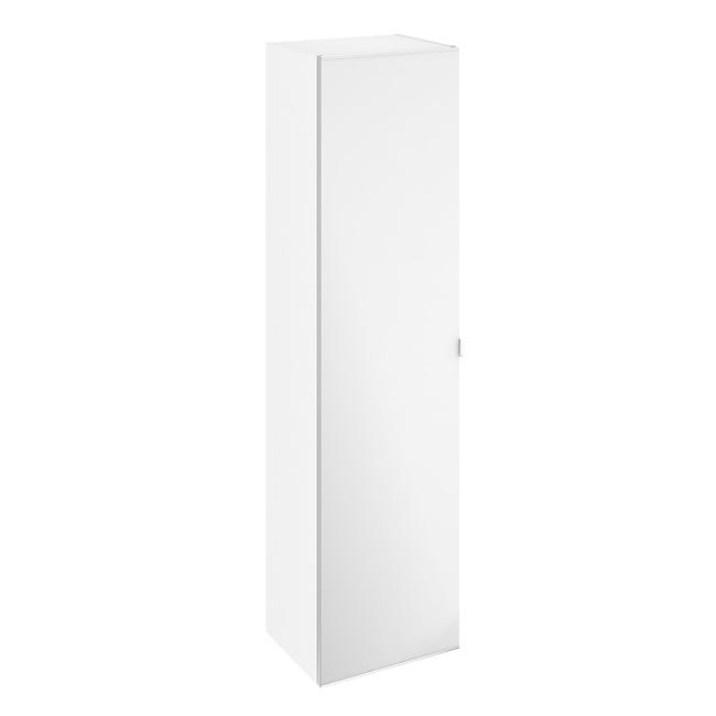 Letty columna móvil baño con puerta espejo 42x35x195 blanco brillante.