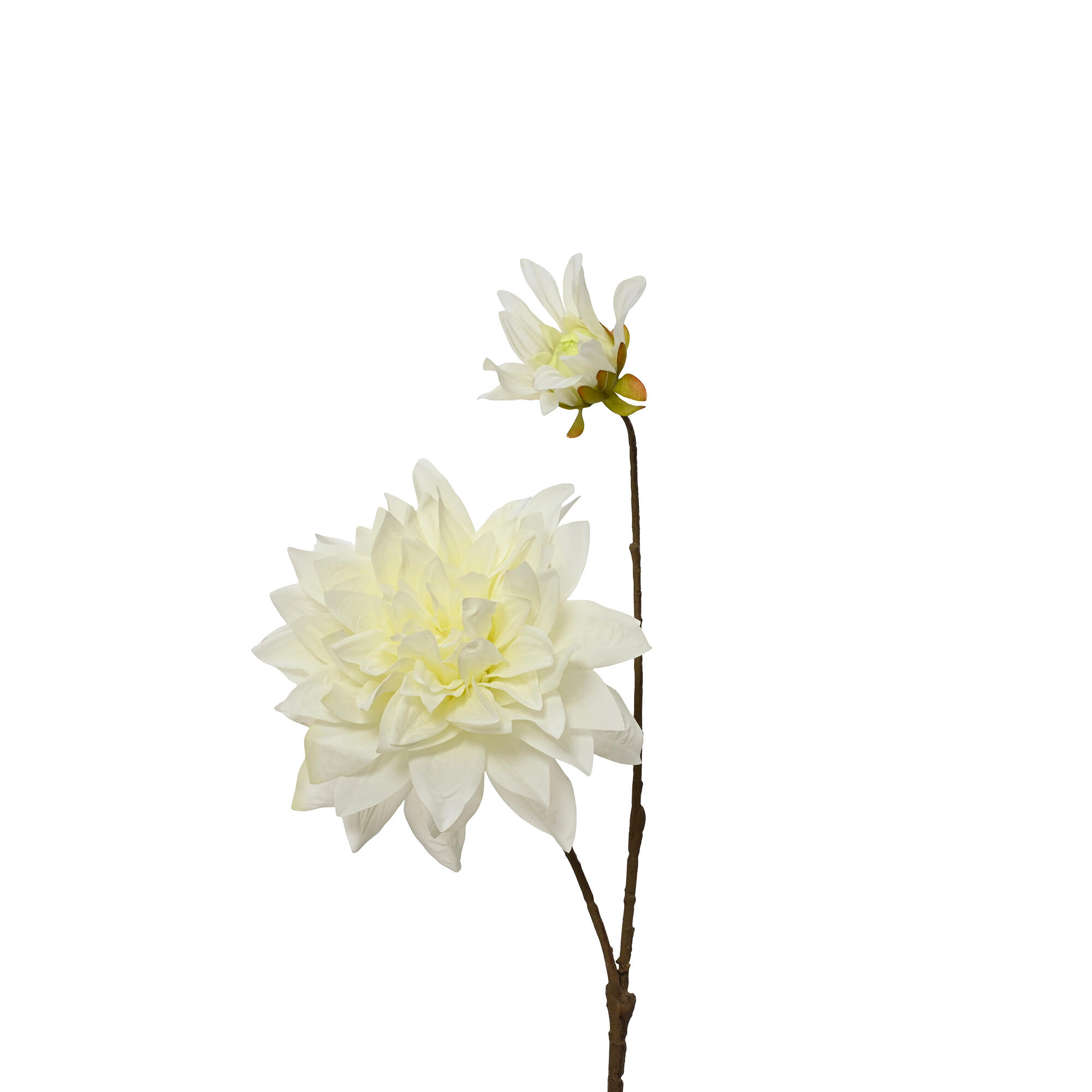 Vara artificial dahlia blanca 68cm