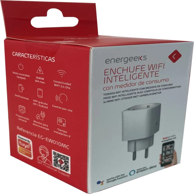 Enchufe/Medidor IP consumo eléctrico 16A