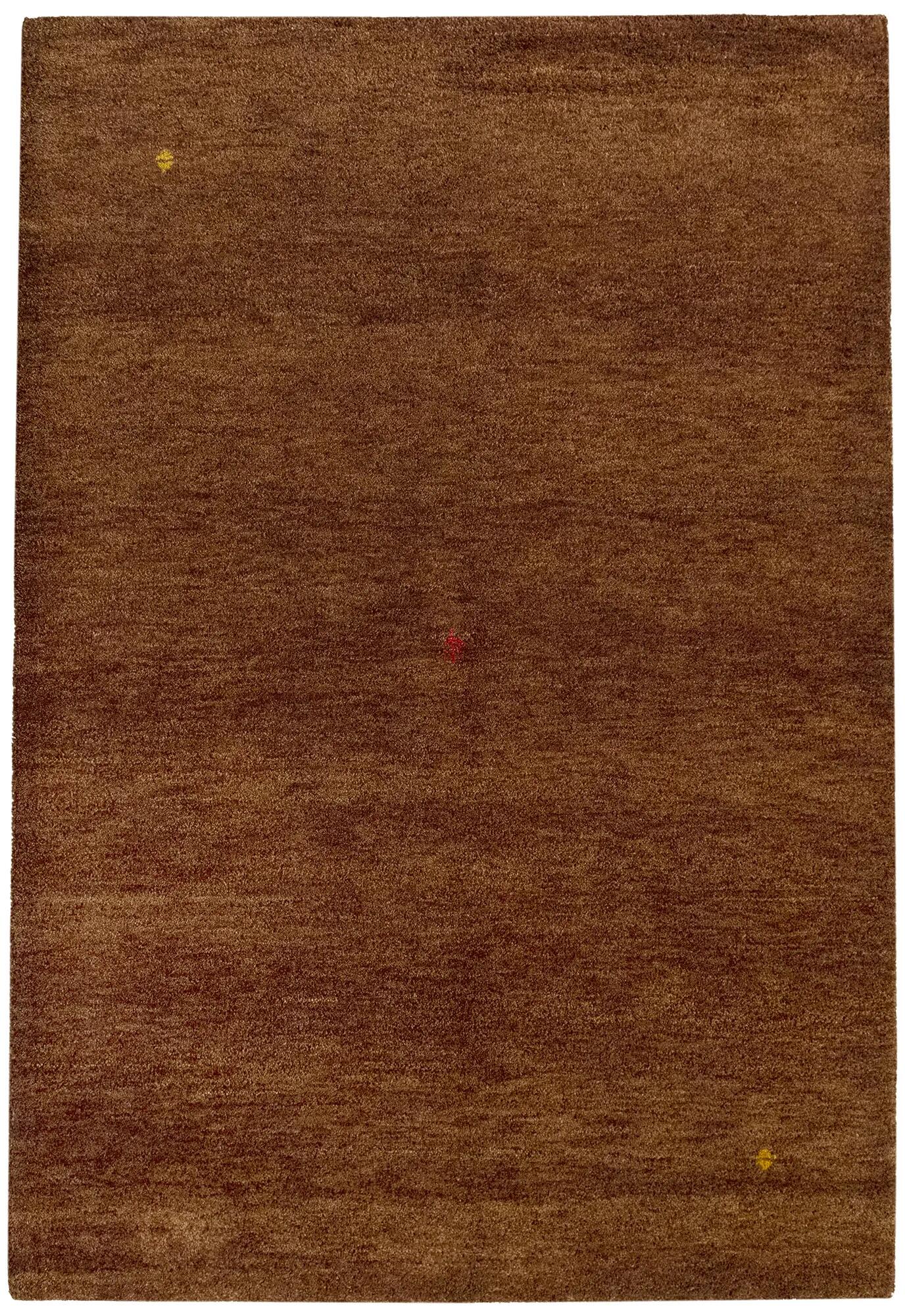 Alfombra de lana gabbeh 200x140 cm marrón
