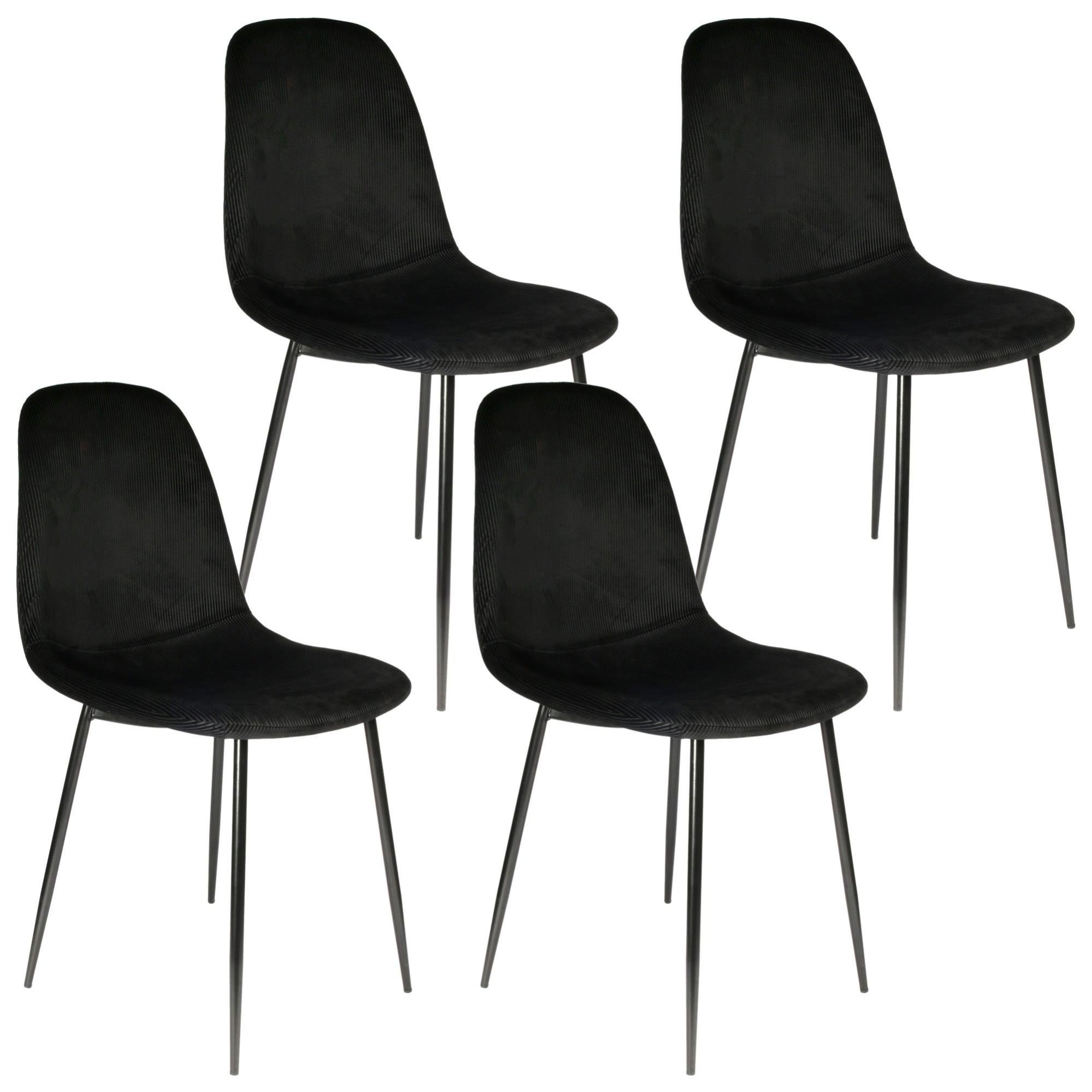 Set de 4 sillas giulia de madera en color negro cmp 87x42 5x44cm de la marca Sin marca