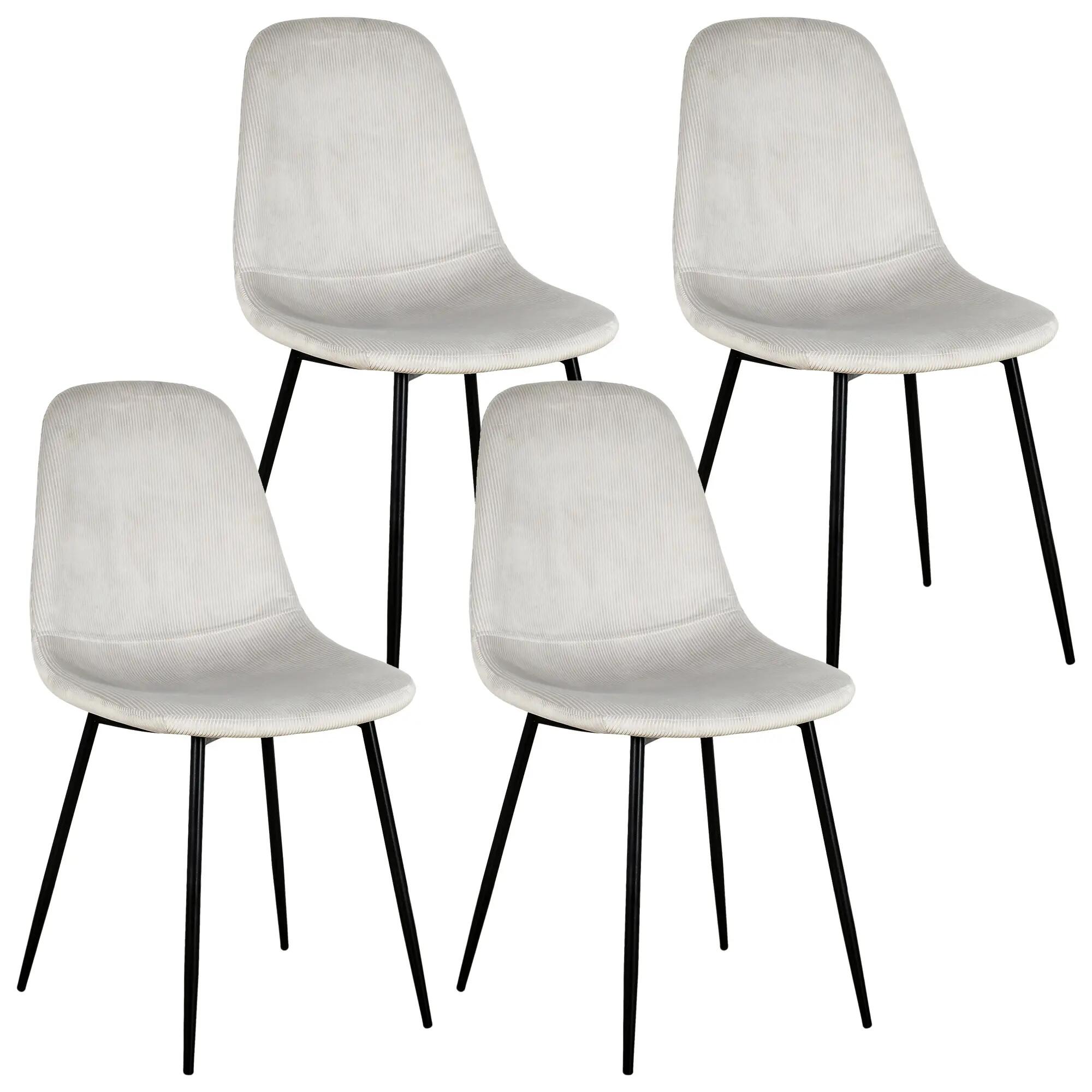 Set de 4 sillas giulia de madera en color gris cmp 87x42,5x44cm