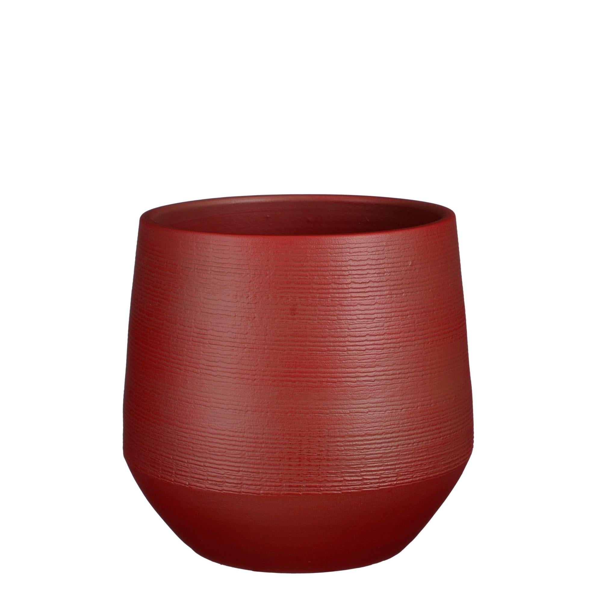 Maceta red evora de terracota rojo 28cm de la marca MICA DECORATIONS