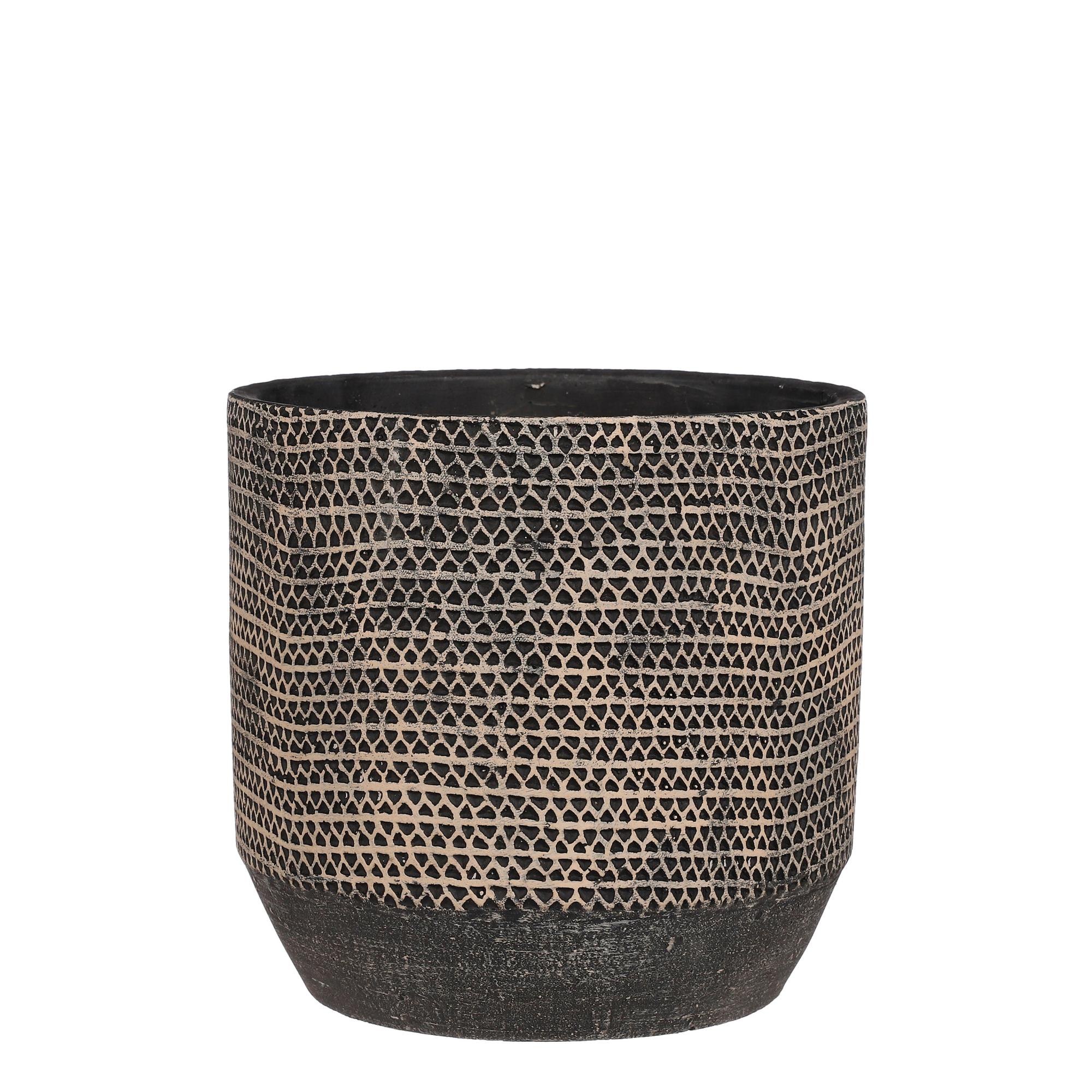 Maceta red jack de cemento negro deco 18cm de la marca MICA DECORATIONS