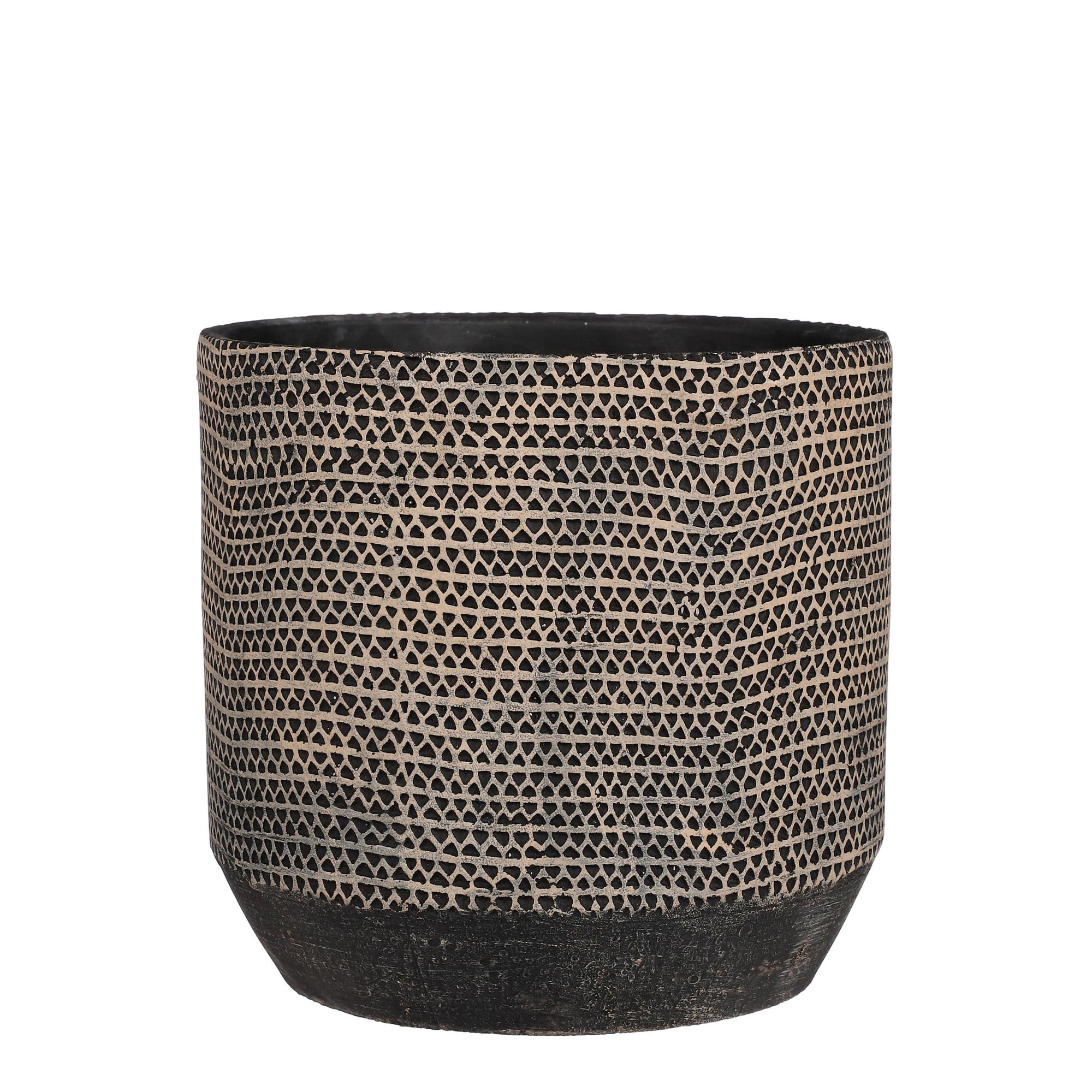 Maceta red jack de cemento negro deco 19cm de la marca MICA DECORATIONS