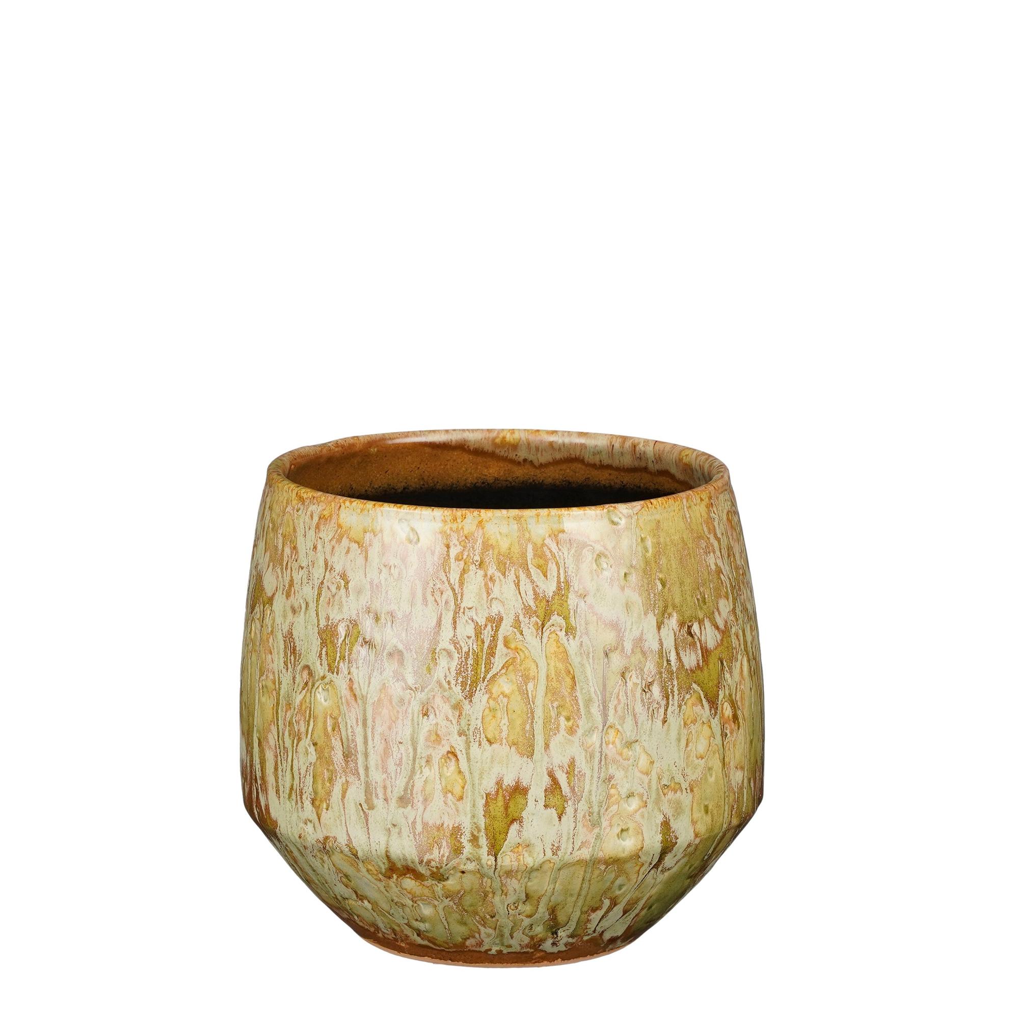 Maceta red harris de cerámica topo deco 18cm de la marca MICA DECORATIONS