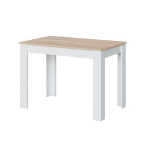 Mesa de cocina Extensible acabado en madera Robley Blanco 100-160 x 60 x  76H cm