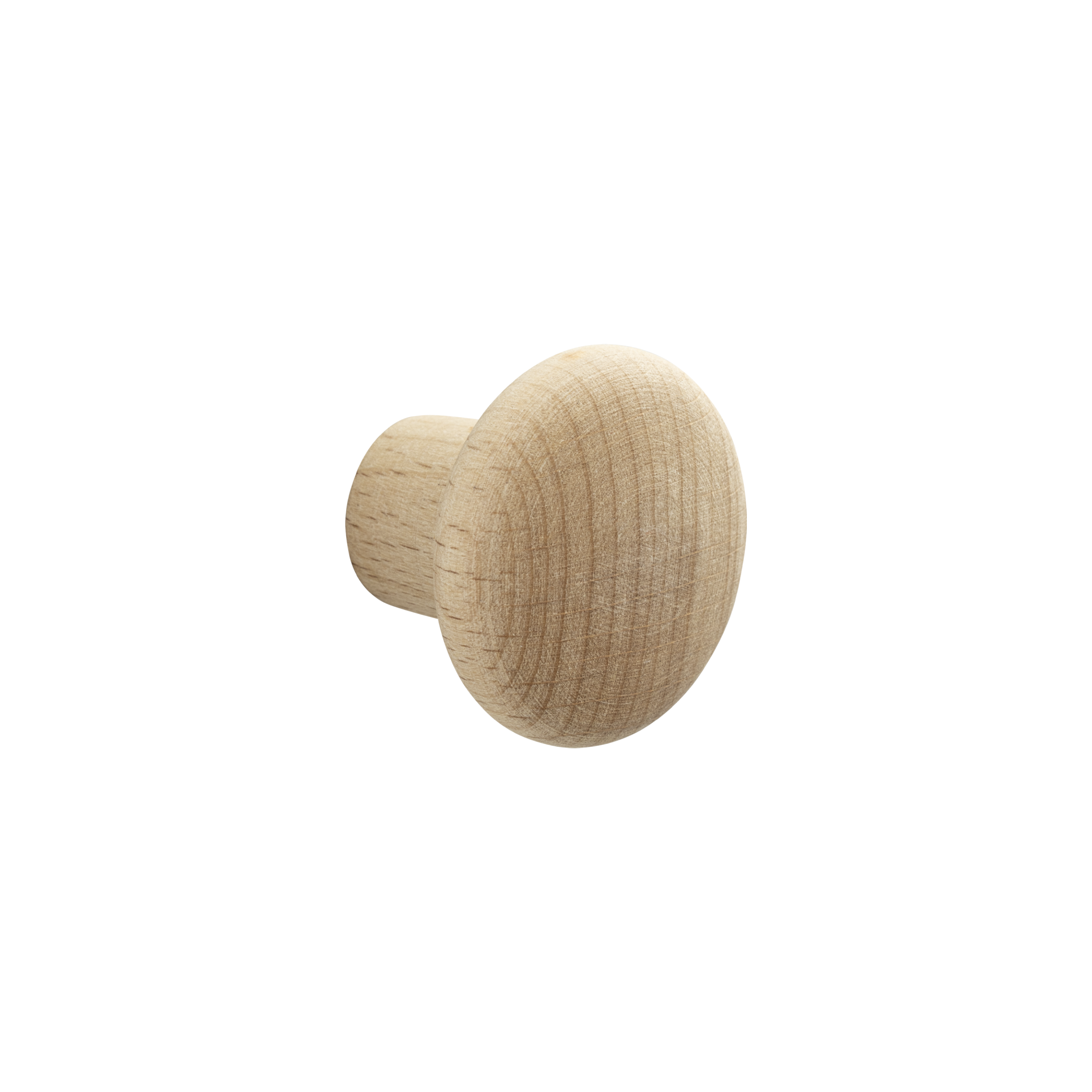 Pomo de mueble inspire dune en madera con acabado natural, ø 30 mm