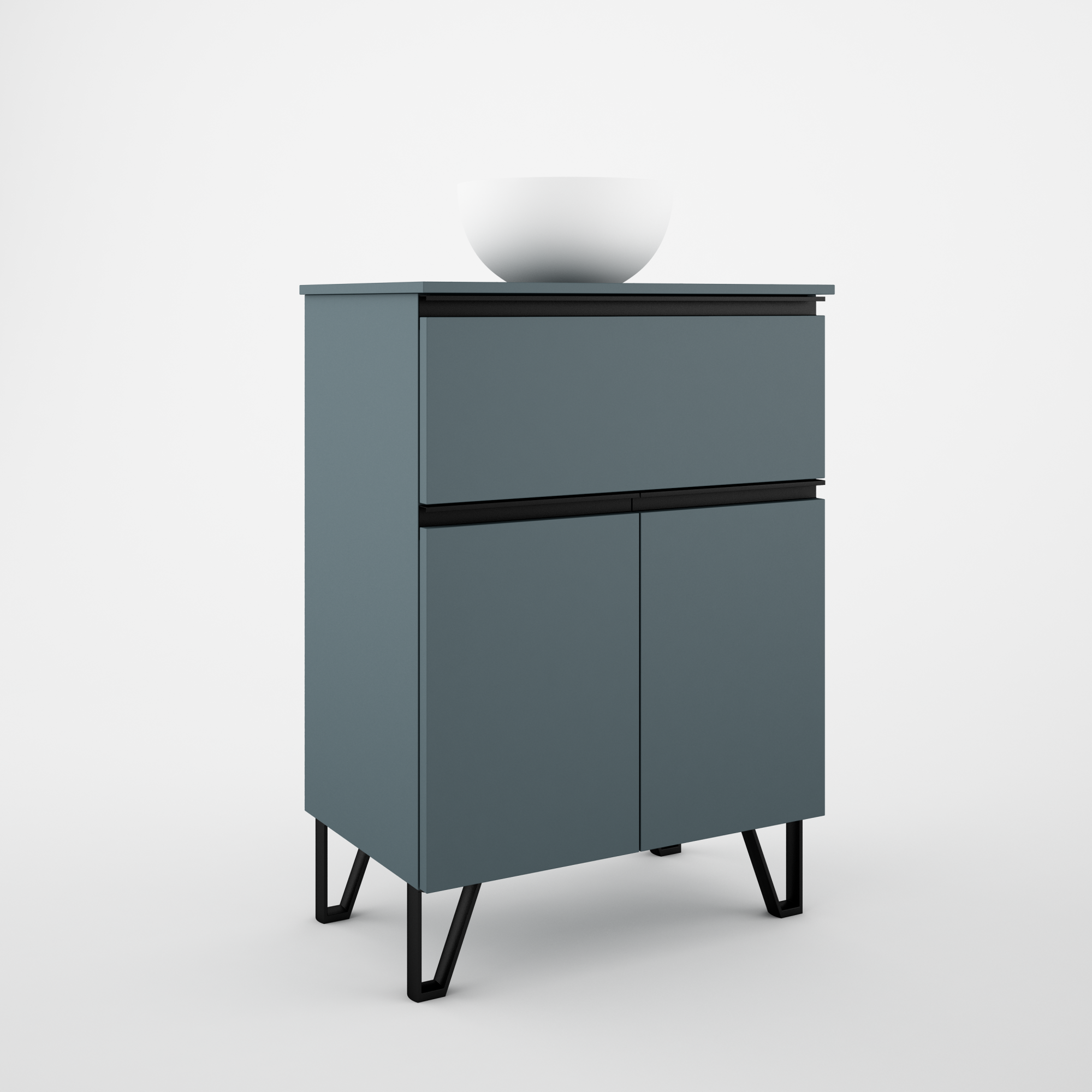 Mueble de baño con lavabo abril azul 59.5x38.5 cm de la marca VISOBATH