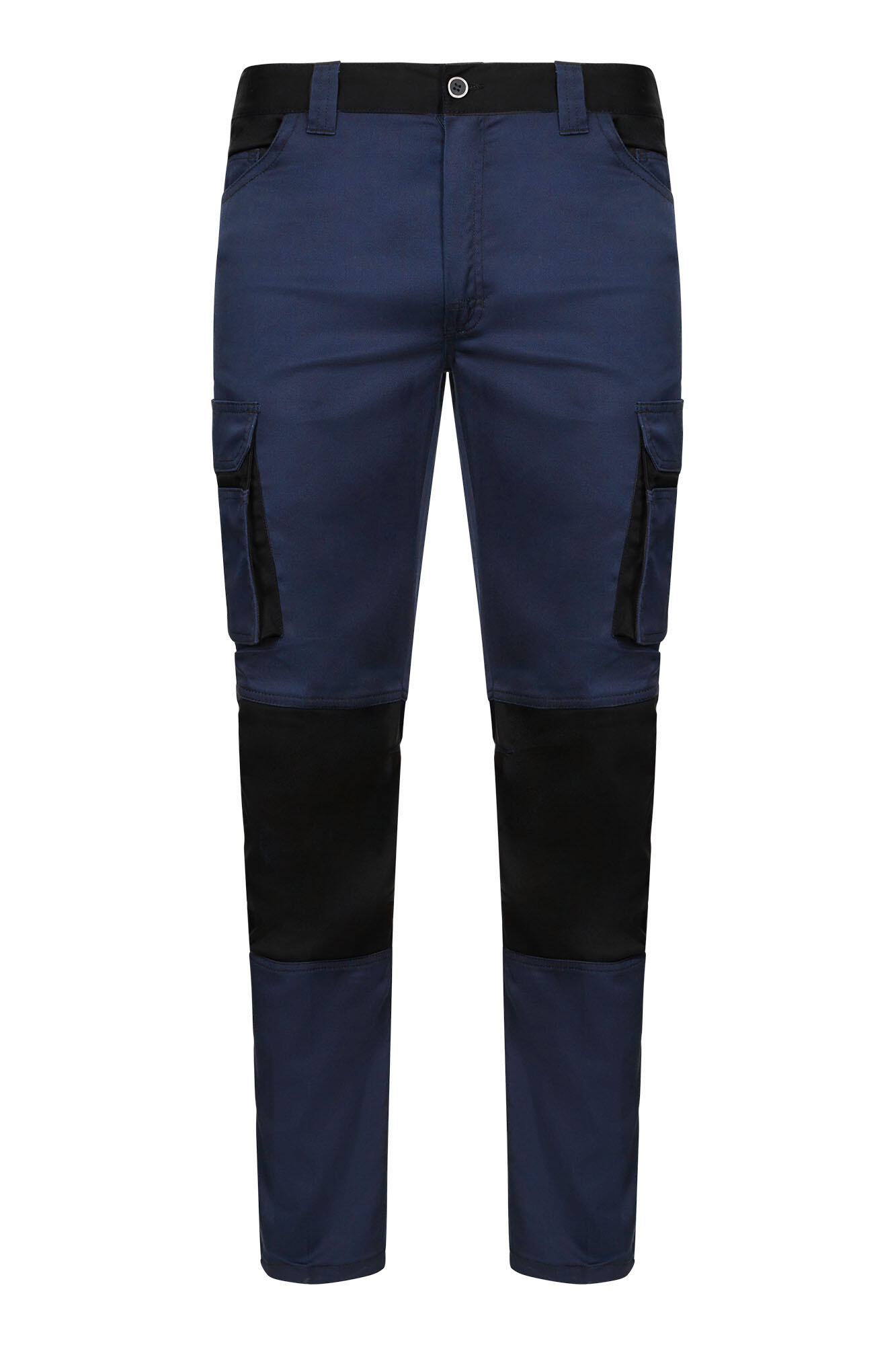 Pantalón stretch bicolor velilla - azul navy/negro - 48