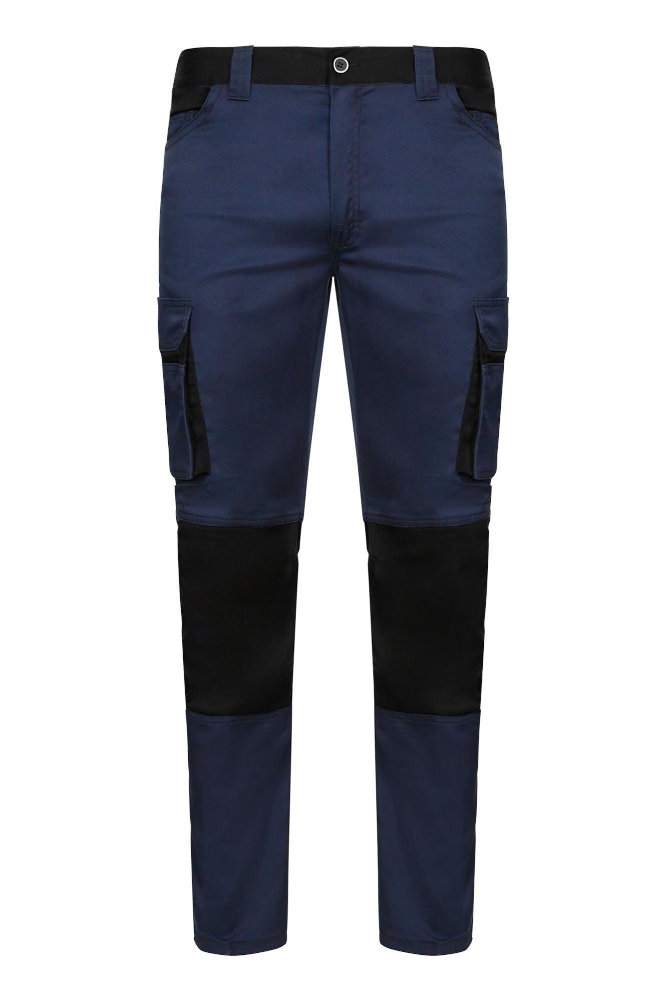 Pantalón stretch bicolor velilla - azul navy/negro - 60