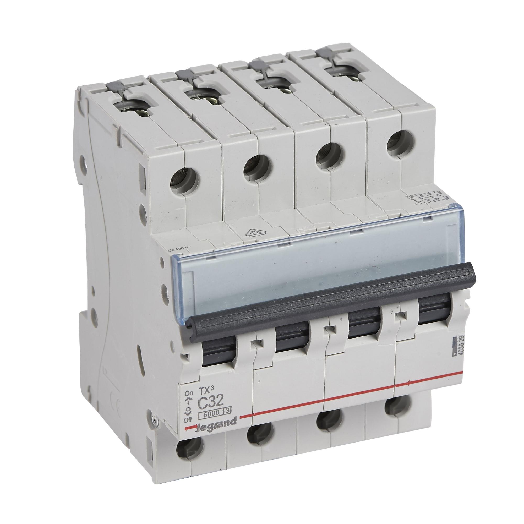 Interruptor magnetotérmico legrand 32a 4p 6ka c
