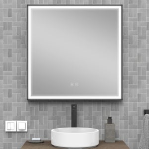 AICA SANITARIOS Espejo de baño 100x70 cm Espejo led - Interruptor
