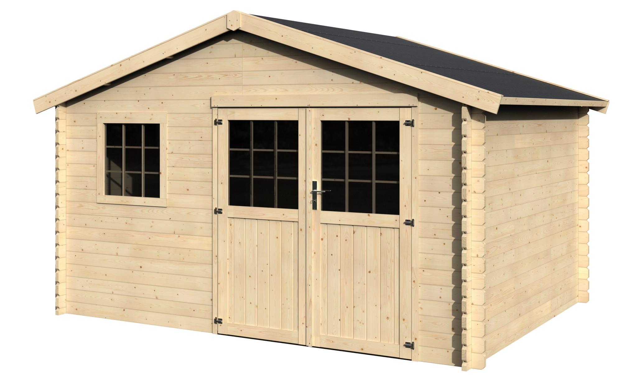 Caseta de madera mauna de 430 x 257 x 302.5 cm y 13 m²