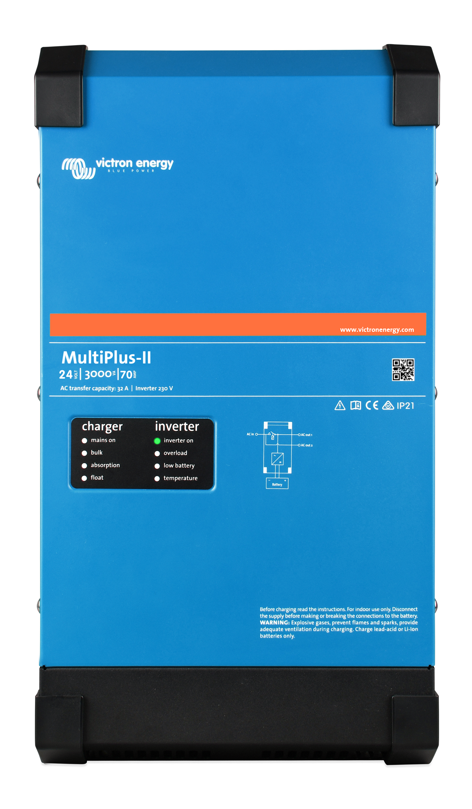 Inversor victron multiplus-ii 24v 3000va 70+32a
