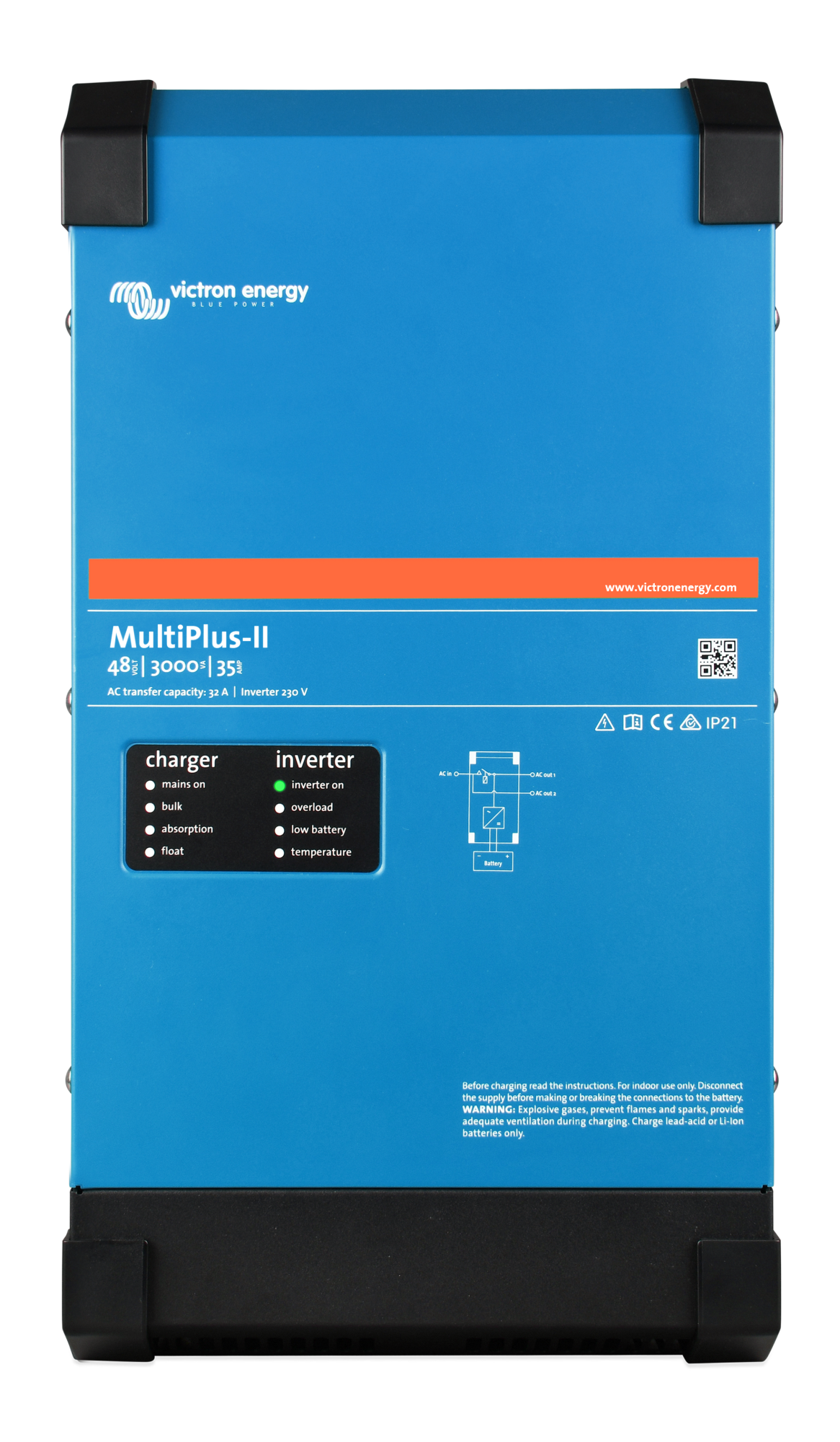 Inversor victron multiplus-ii 48v 3000va 35+32a