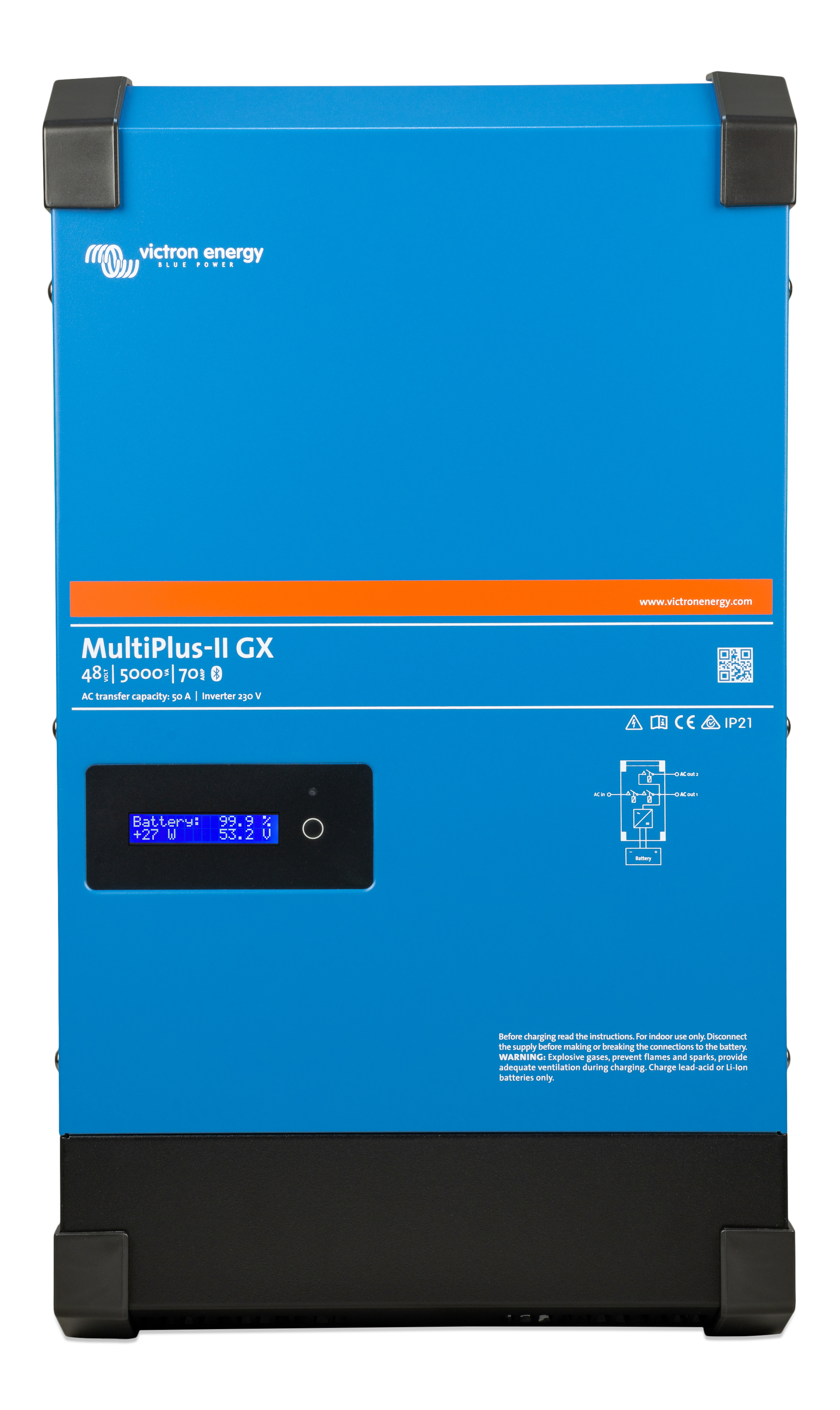 Inversor victron multiplus ii 5000va 48v 70+50a-gx