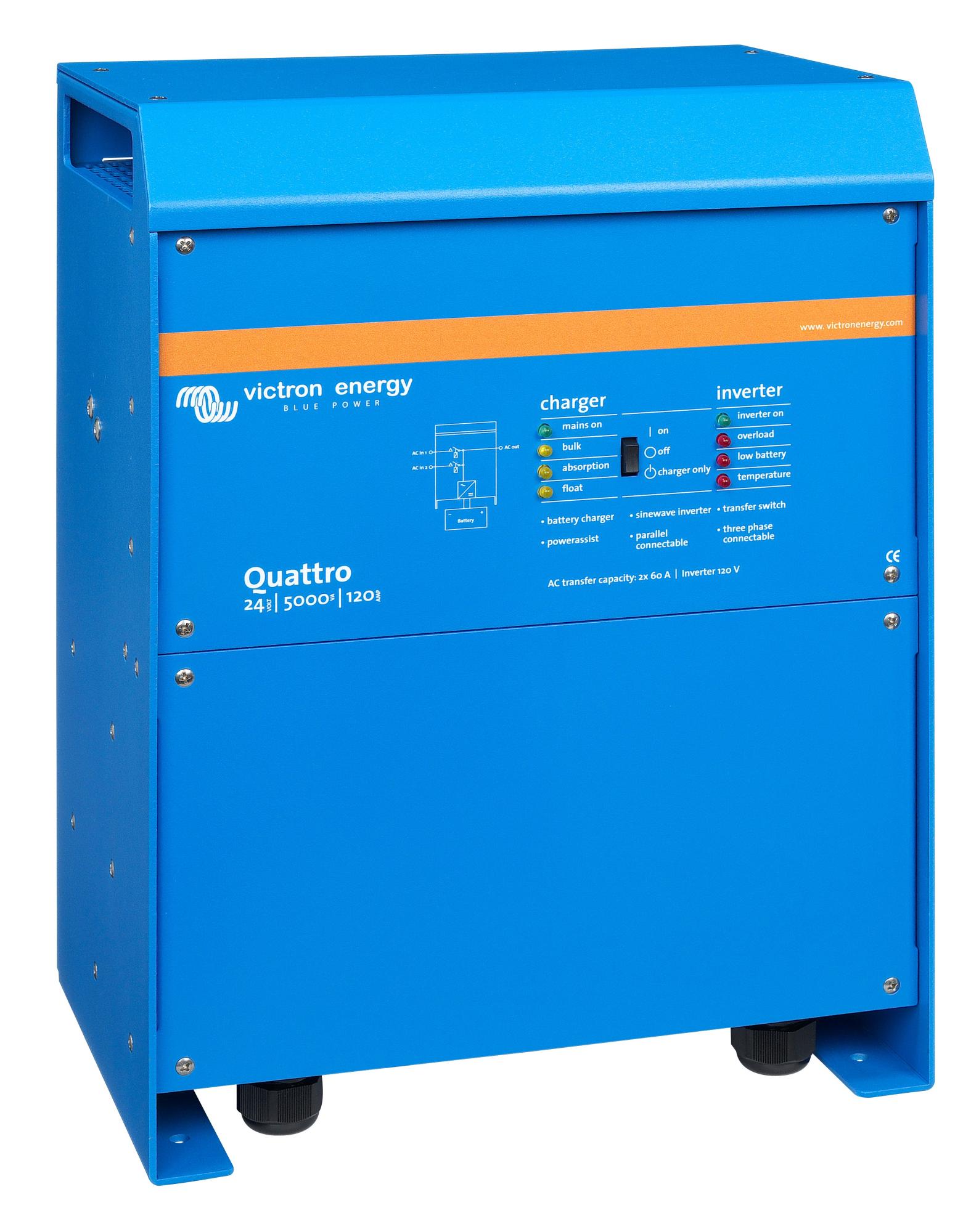 Inversor victron quattro 5000va 24v 120+100a