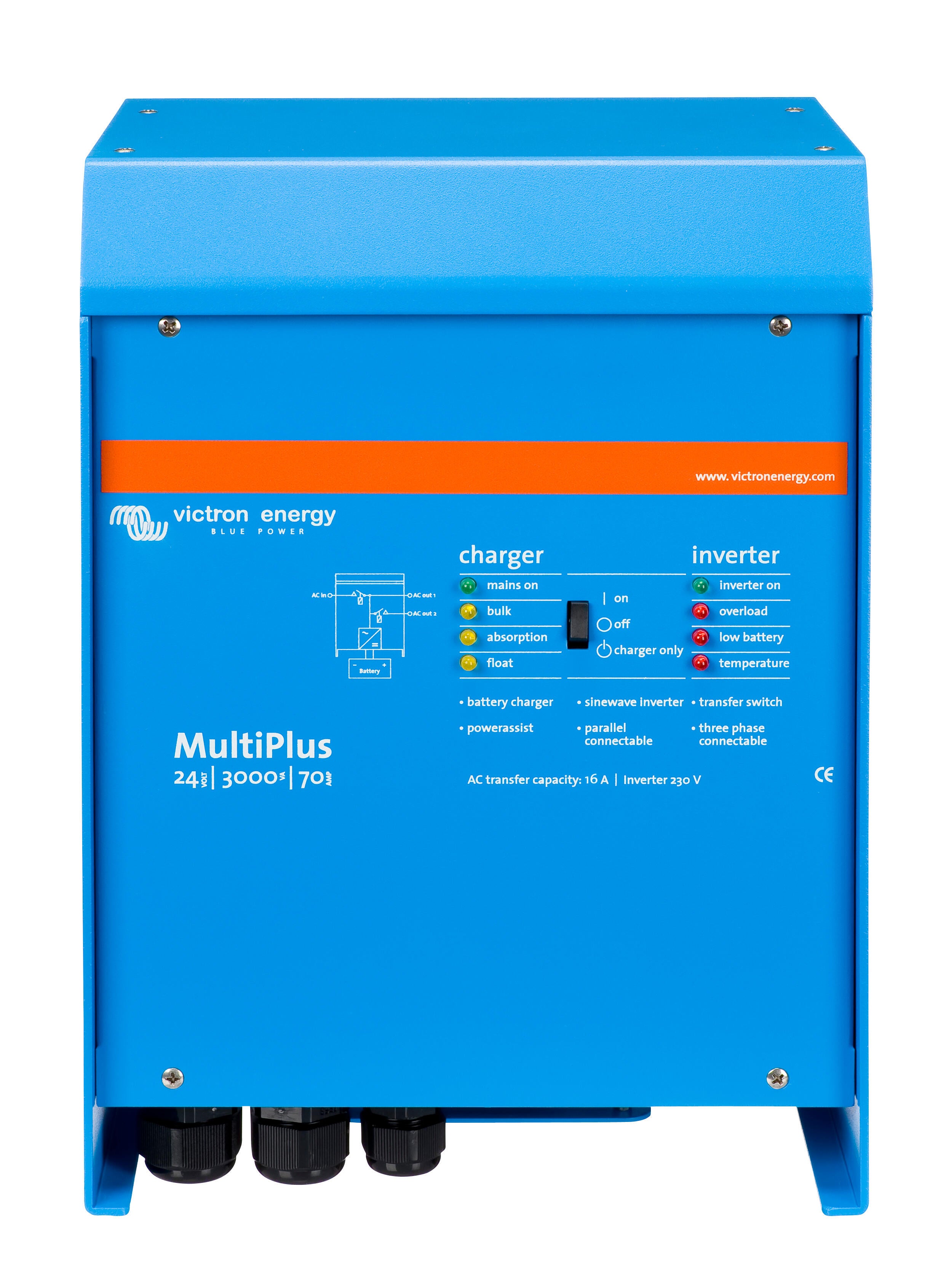 Inversor victron multiplus 24v 3000va 70+16a
