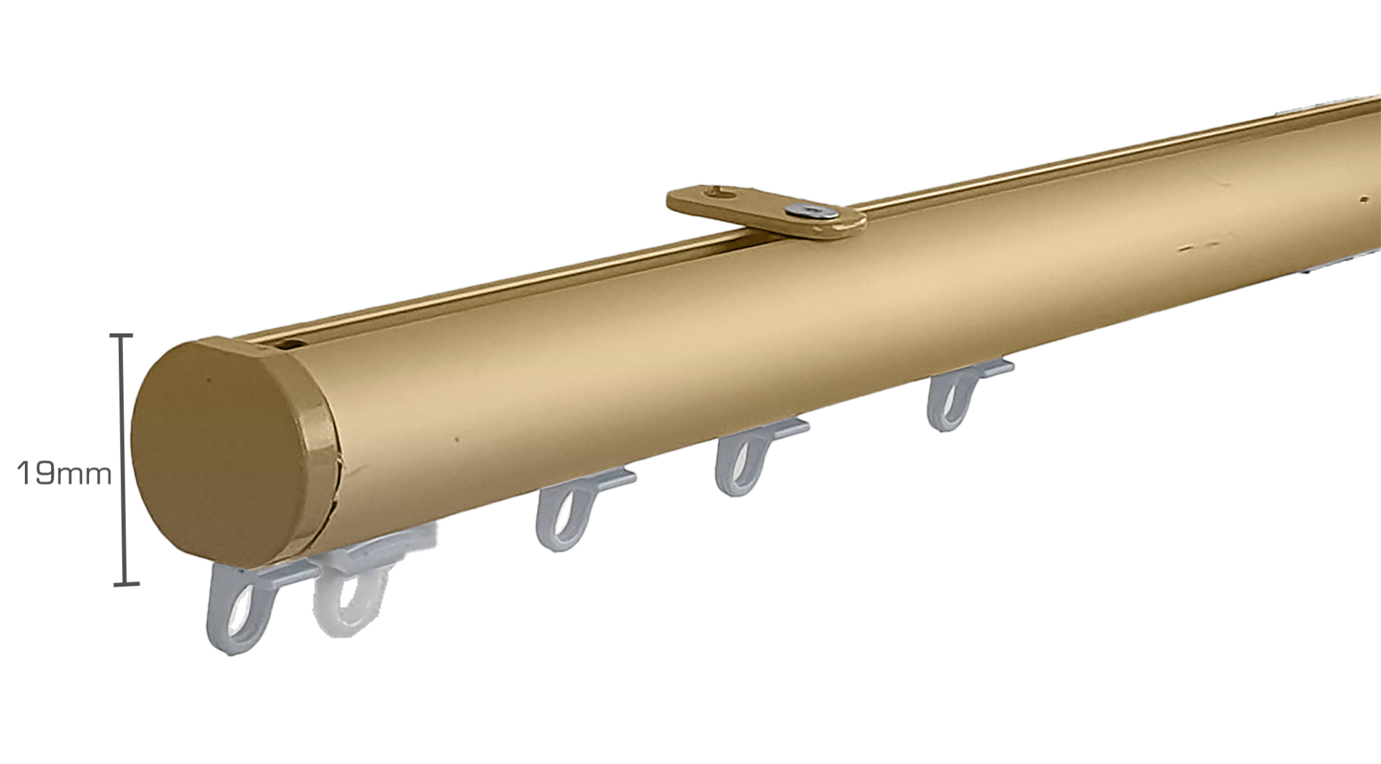 Riel stick onda perfecta 6 cm techo manual 150 cm oro mate de la marca PICOLA