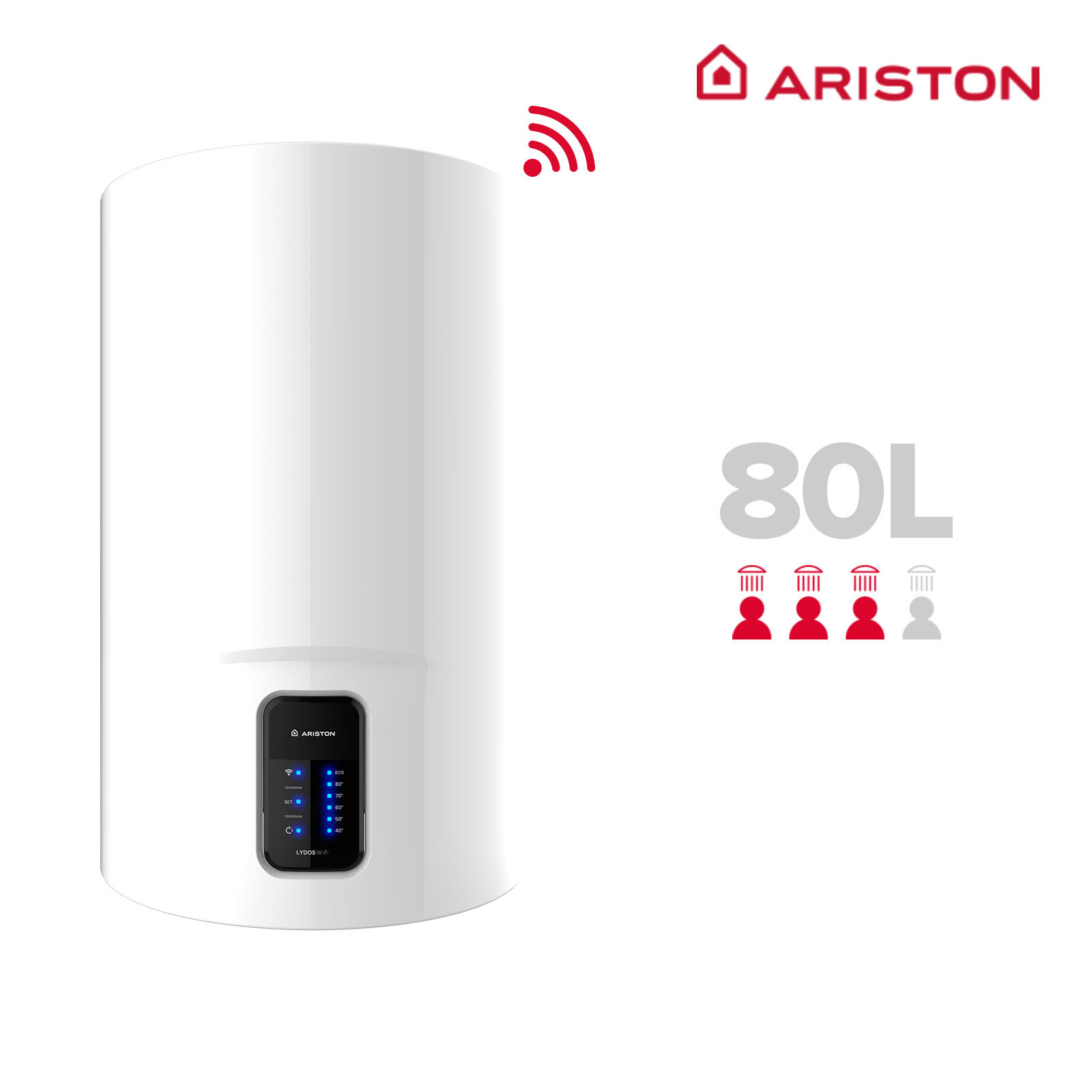 Termo Eléctrico ARISTON Lydos Eco 80L Wifi | Leroy Merlin