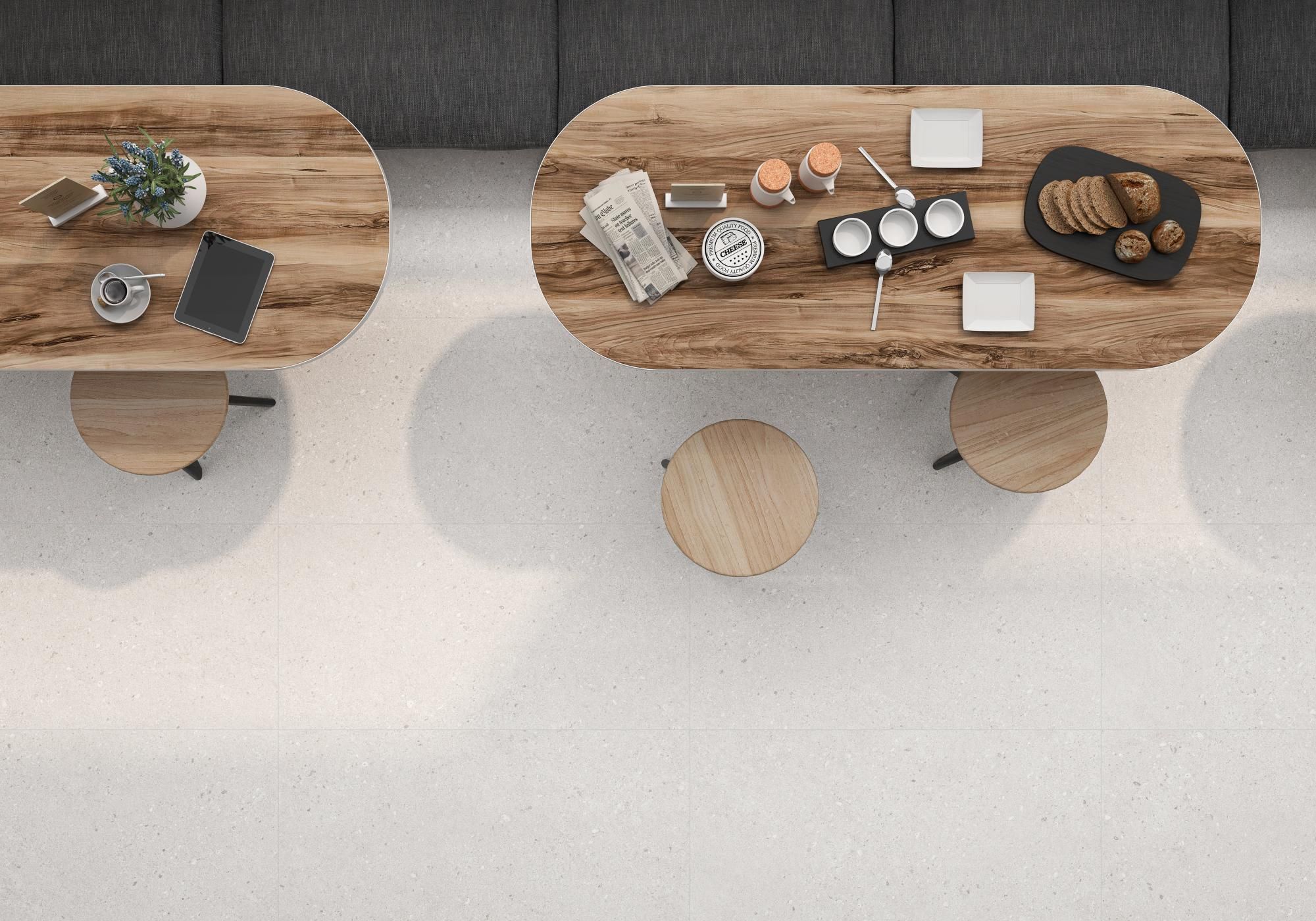 Suelo porcelánico efecto piedra blanco Stonetech 60.5x60 cm C2 ROCA ...