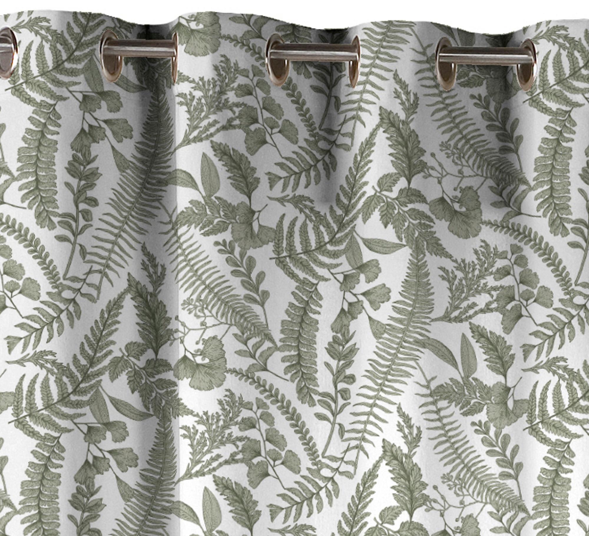 Visillo ollaos dine algodón floral verde y blanco de 140x270cm de la marca Sin marca