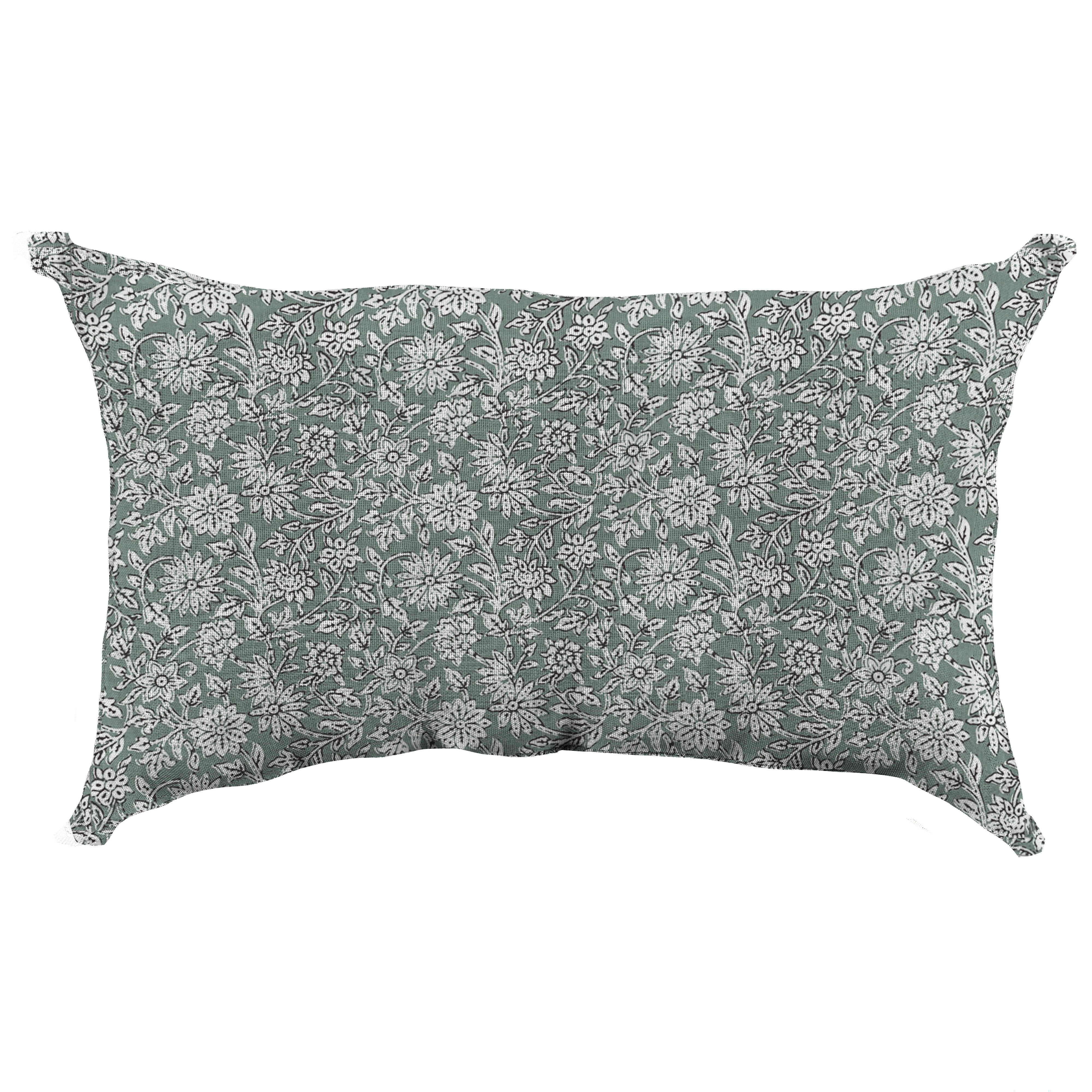 Cojín decorativo galiati algodón verde 50x30cm de la marca Sin marca