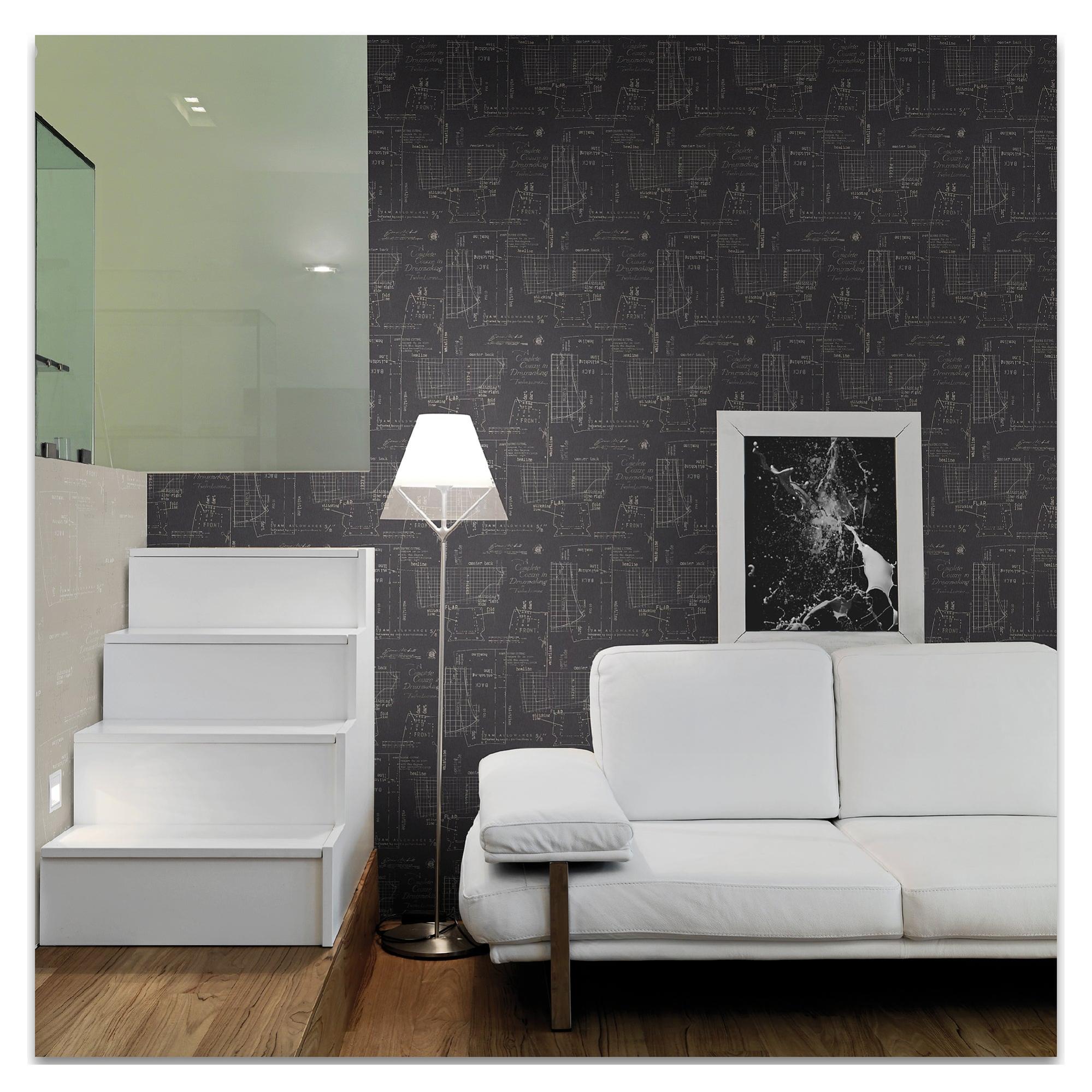 Papel pintado patrón gris de la marca VINELUS