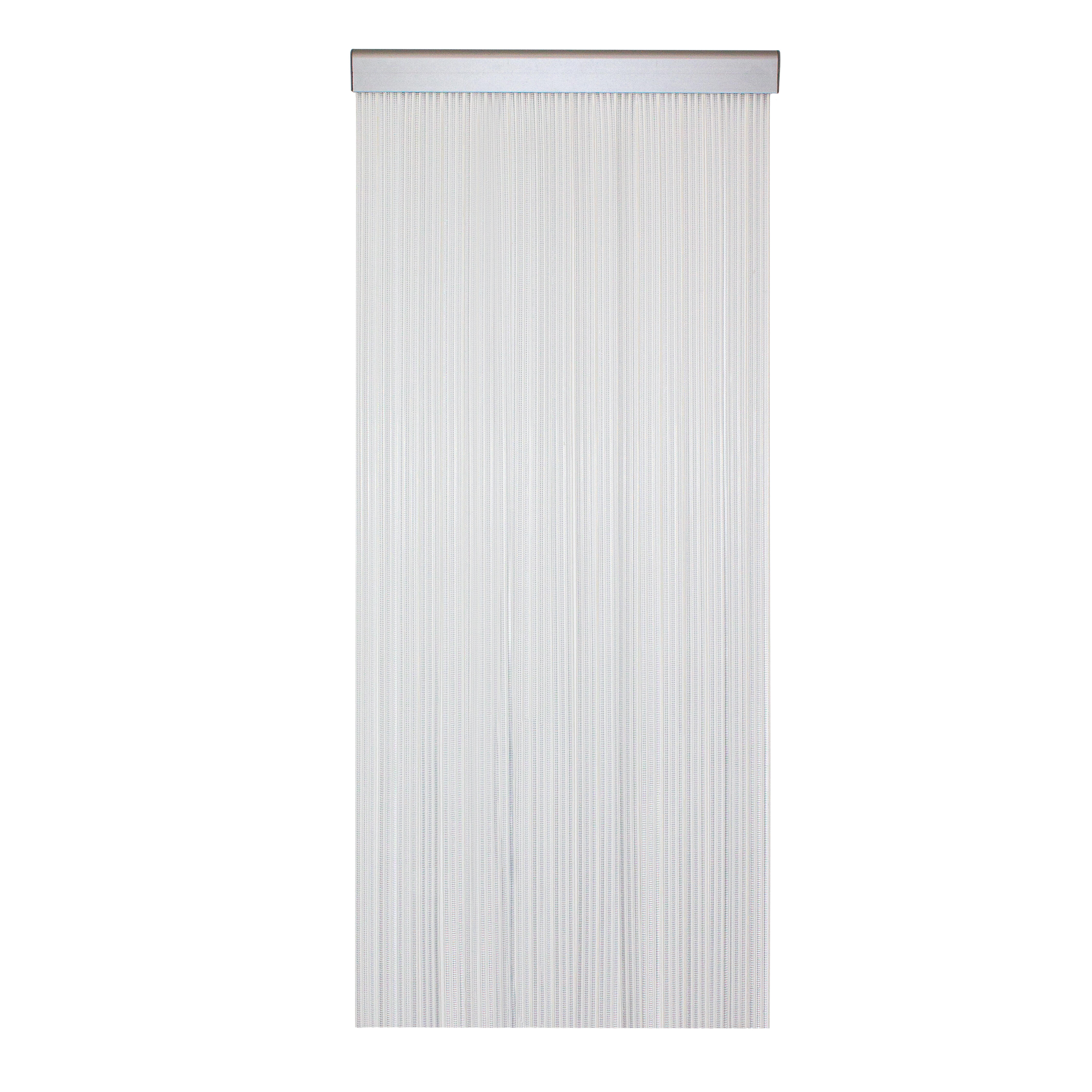 Cortina de puerta con motivo liso mijares blanco de 90x210 cm