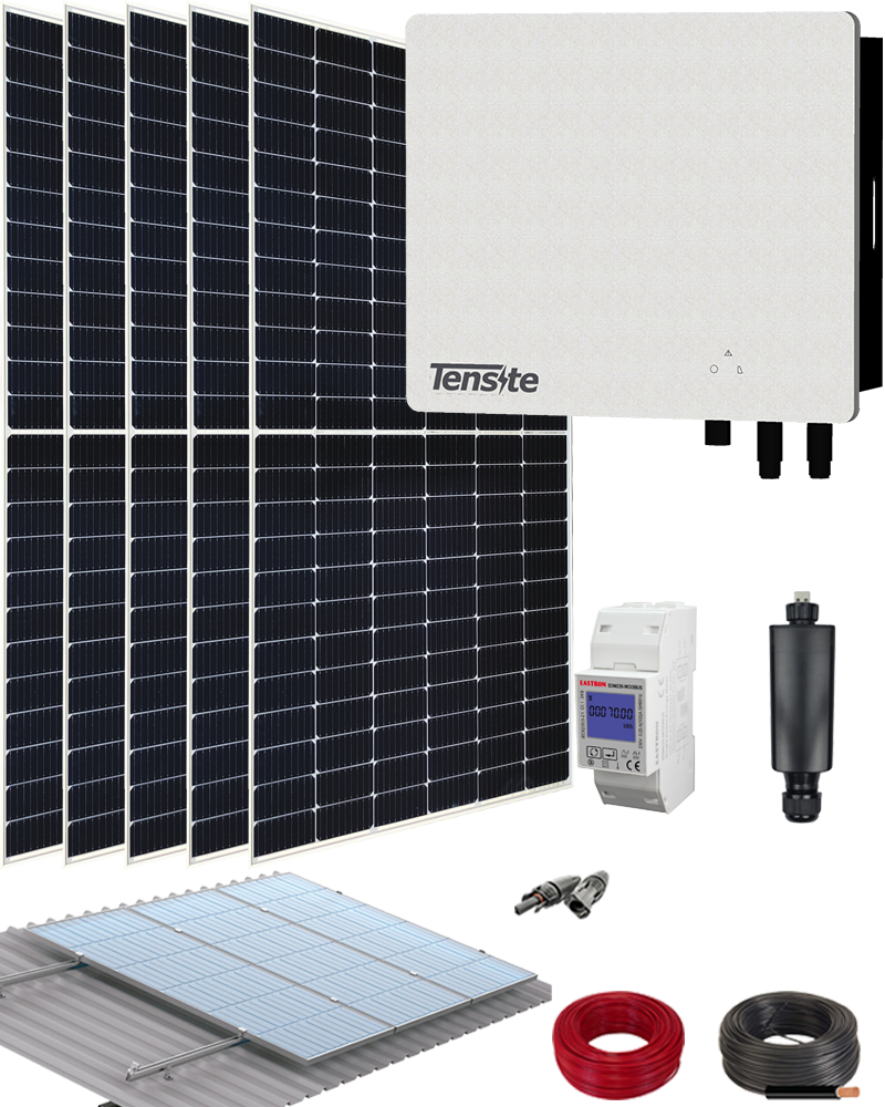 Kit autoconsumo fotovoltaico a red tensite kit solar tensite 2500wp 5 paneles